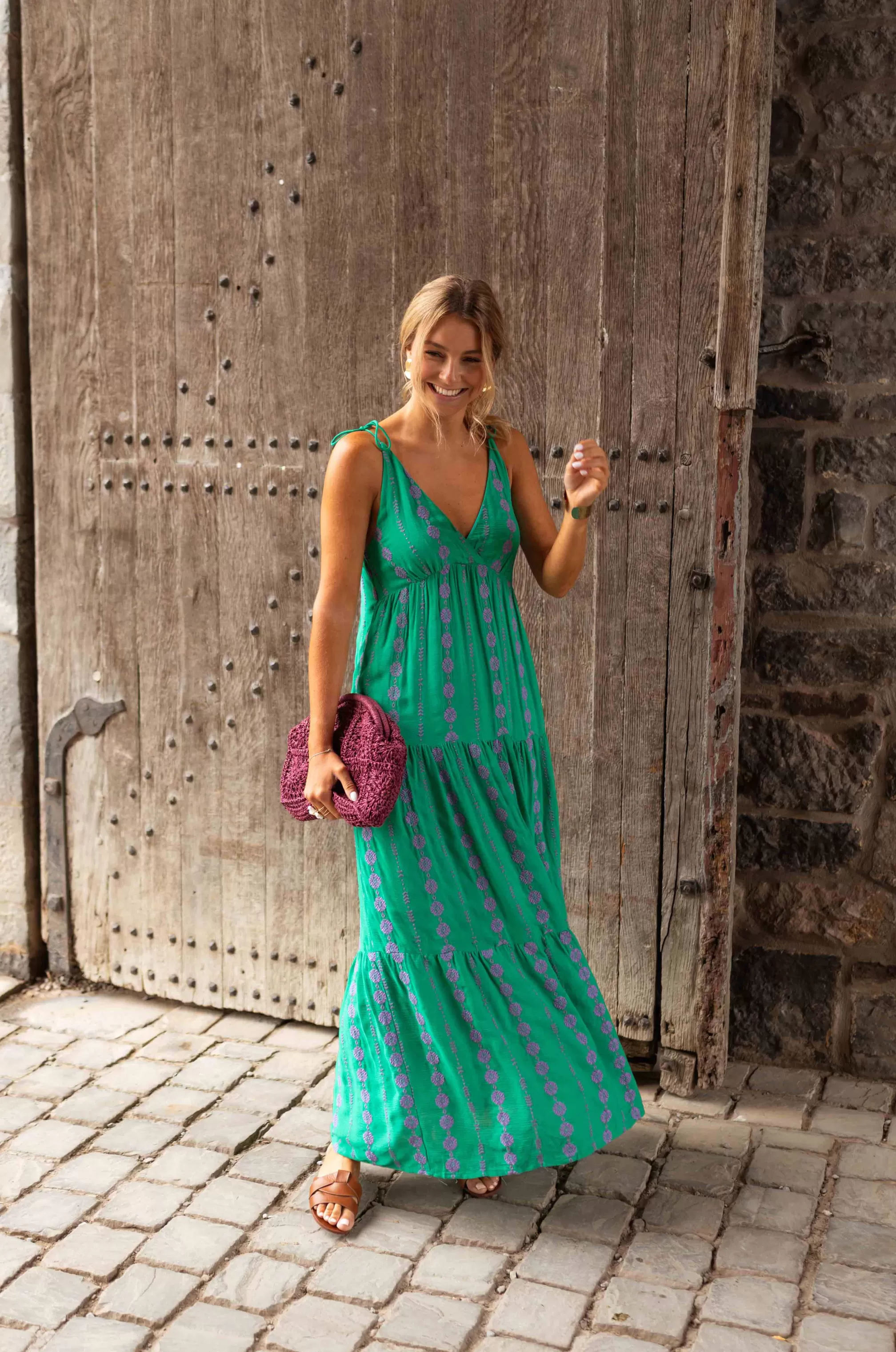 alyson_dress__green_amp_purple__wrapover_74627-2.webp Alyson Dress - -Easy Clothes Cheap