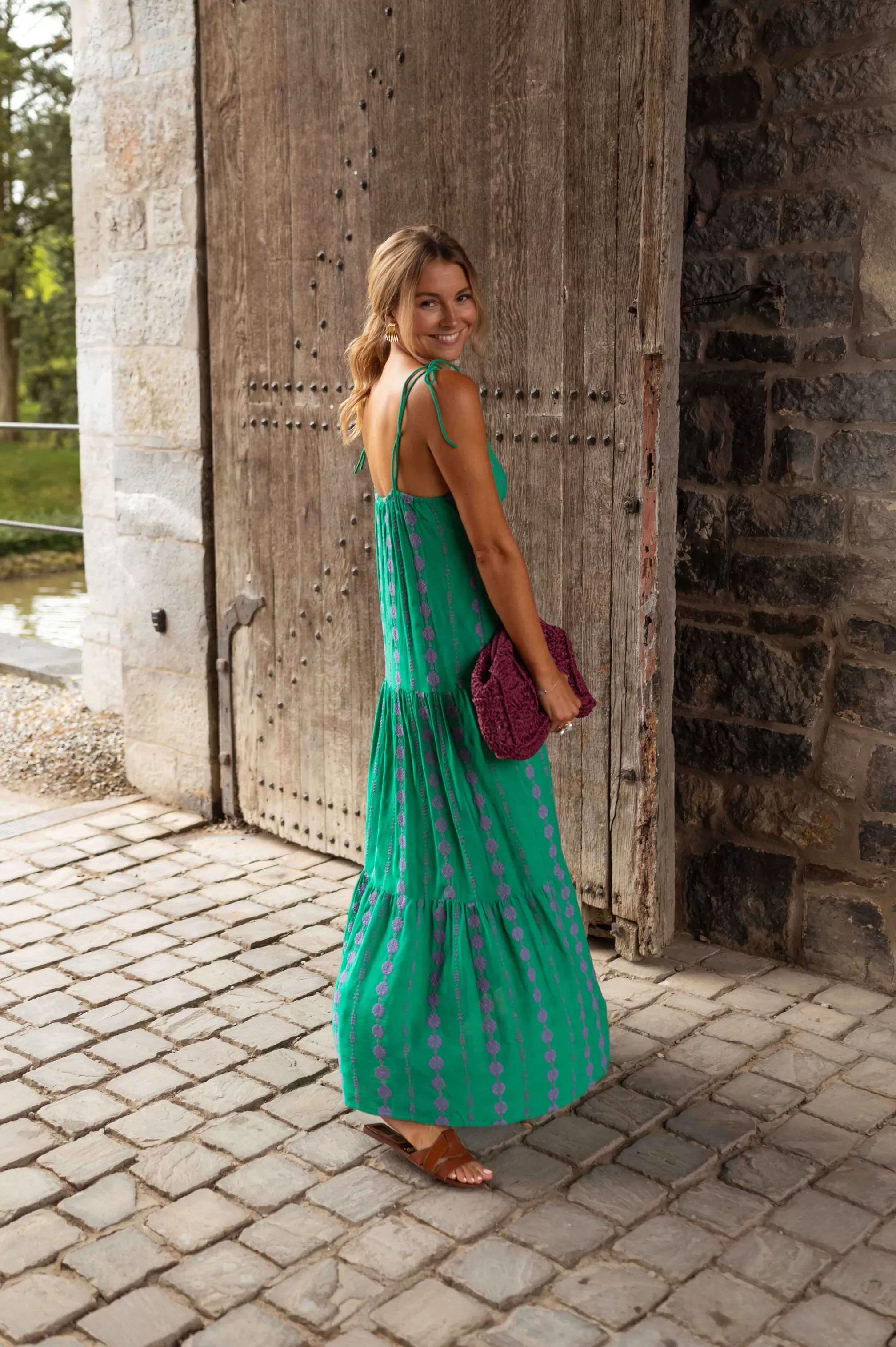 alyson_dress__green_amp_purple__wrapover_74635-3.webp Alyson Dress - -Easy Clothes Cheap