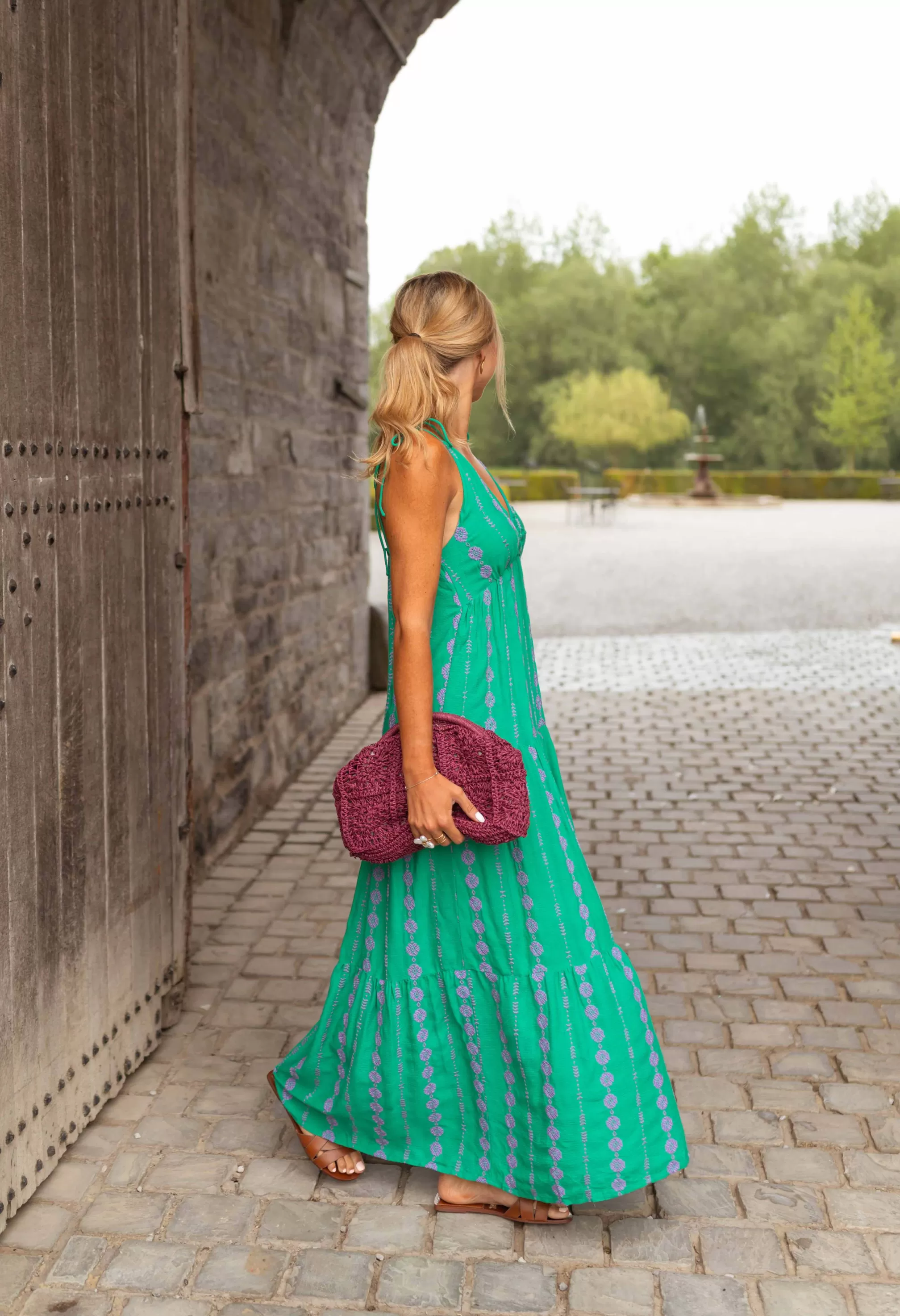 alyson_dress__green_amp_purple__wrapover_74637-3.webp Alyson Dress - -Easy Clothes Cheap