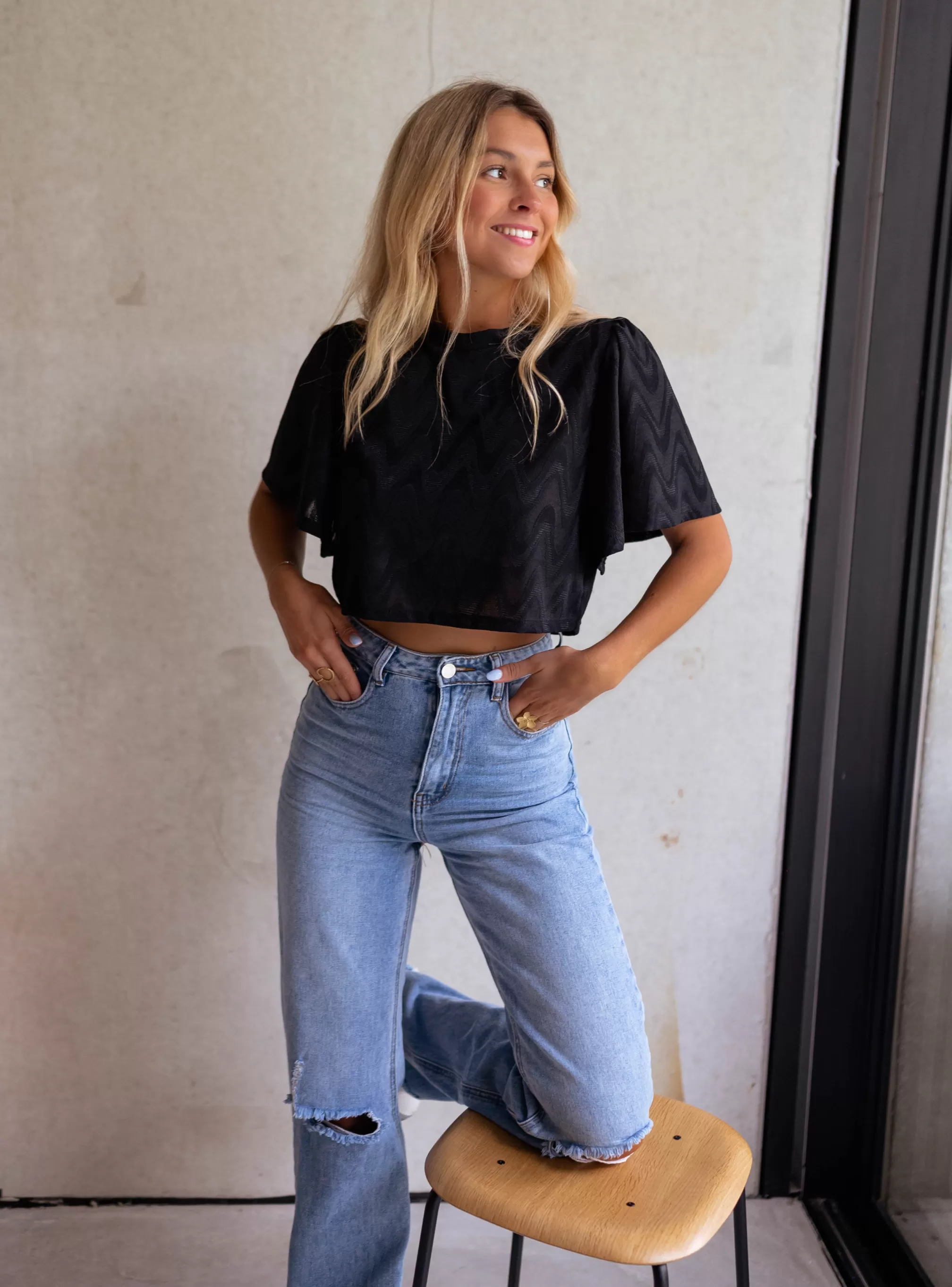 Axella Blouse Black - Creation | Blouse Black Embroidered | Ready To-Porter Online | -Easy Clothes Hot