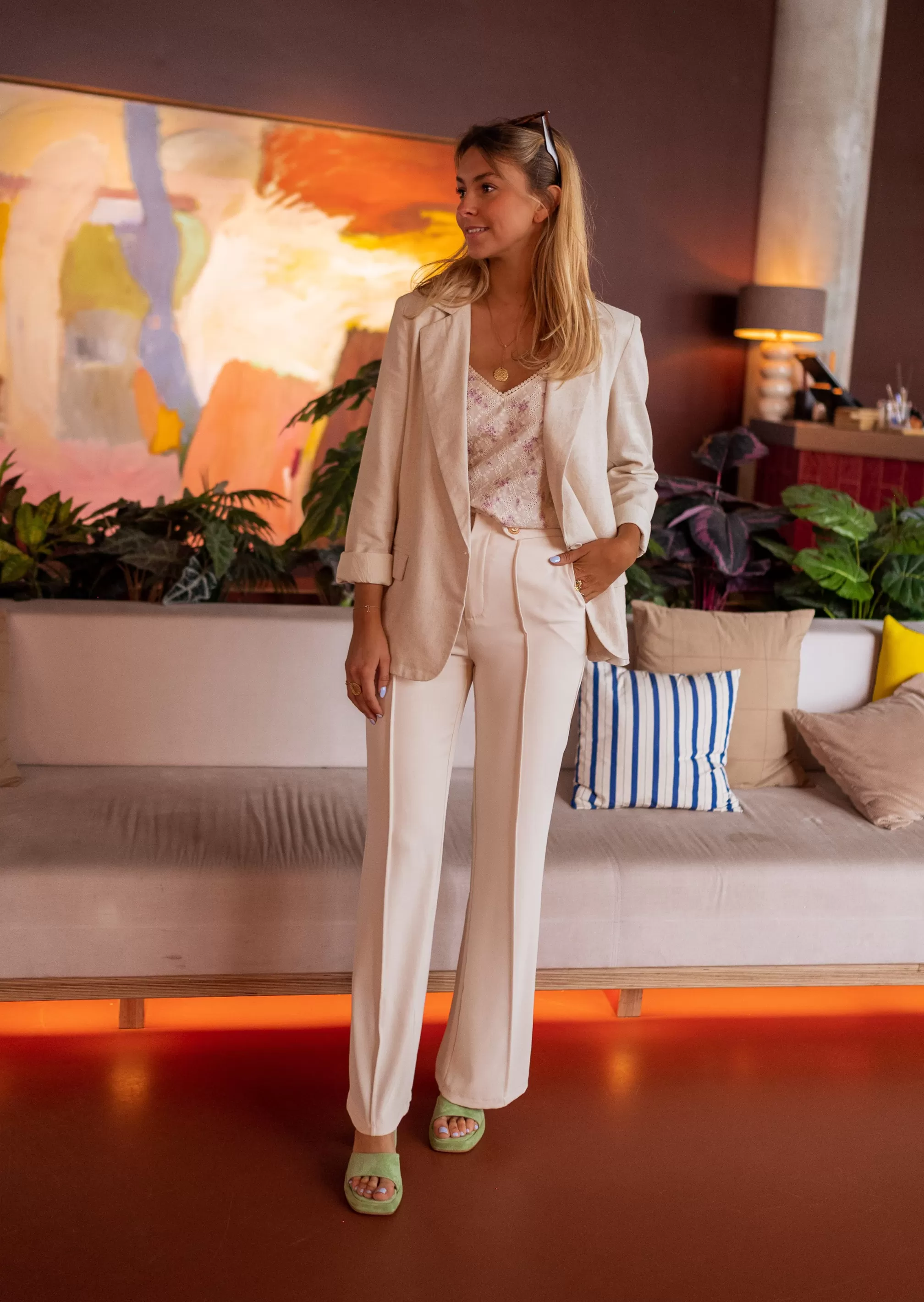 Blazer Océane Beige Linen | Light Blazer Linen | Ready To-Porter Online | -Easy Clothes Fashion