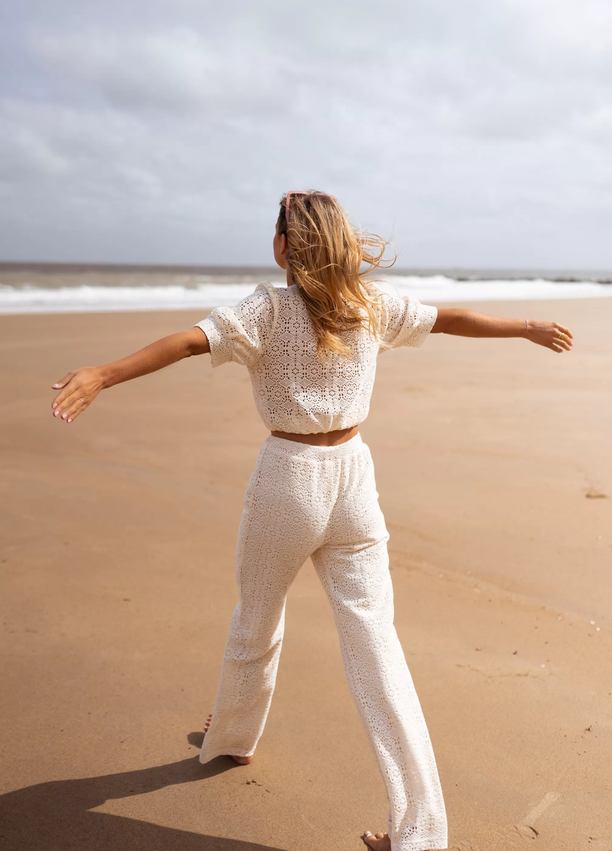 Blouse Safia écru En Broderie | Blouse Brodée Transparente | Prêt-à-porter En Ligne | -Easy Clothes Best