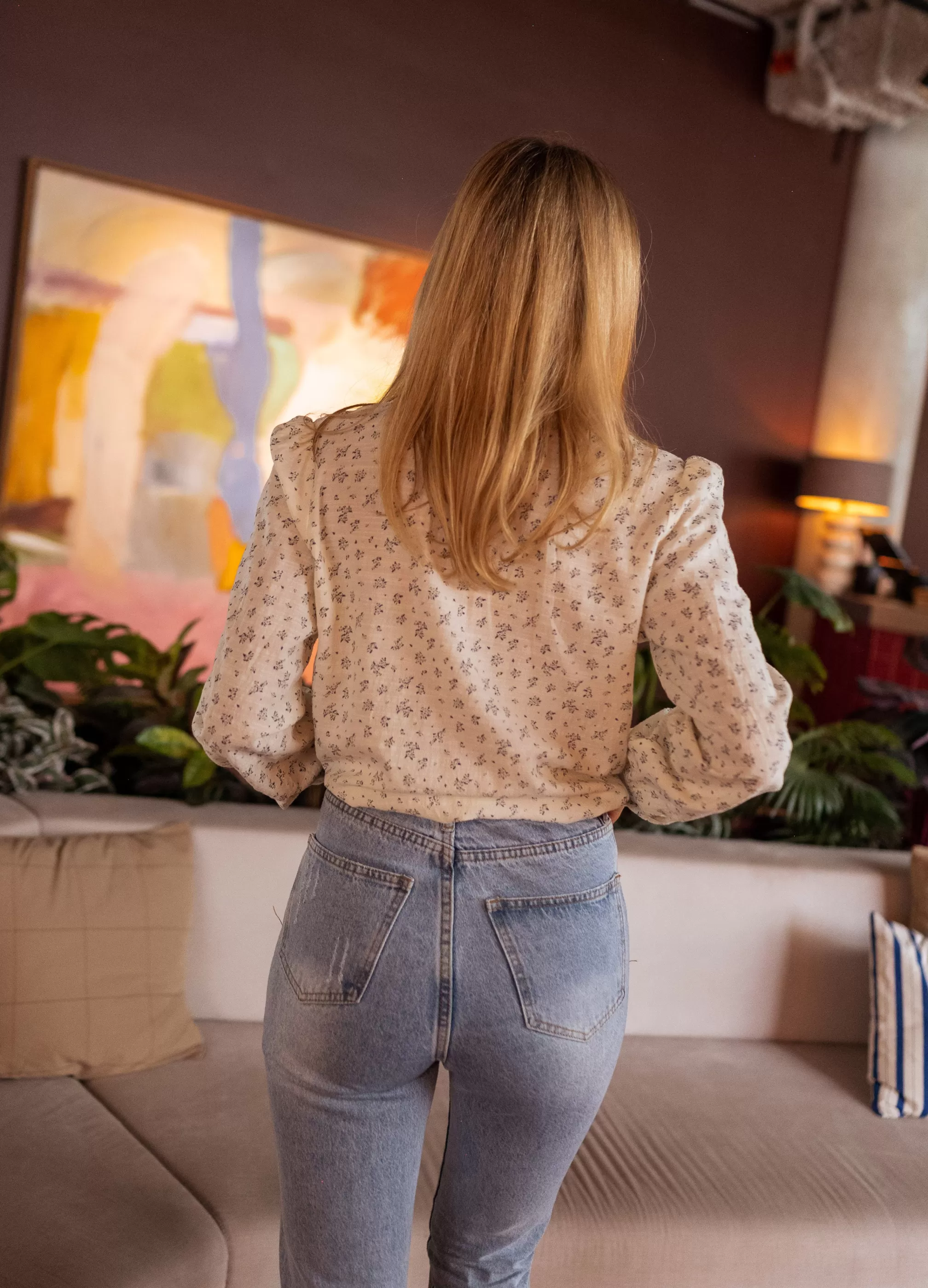 Brida Beige Flower Shirt | Shirt Floral Trend | Ready To-Porter Online | -Easy Clothes New