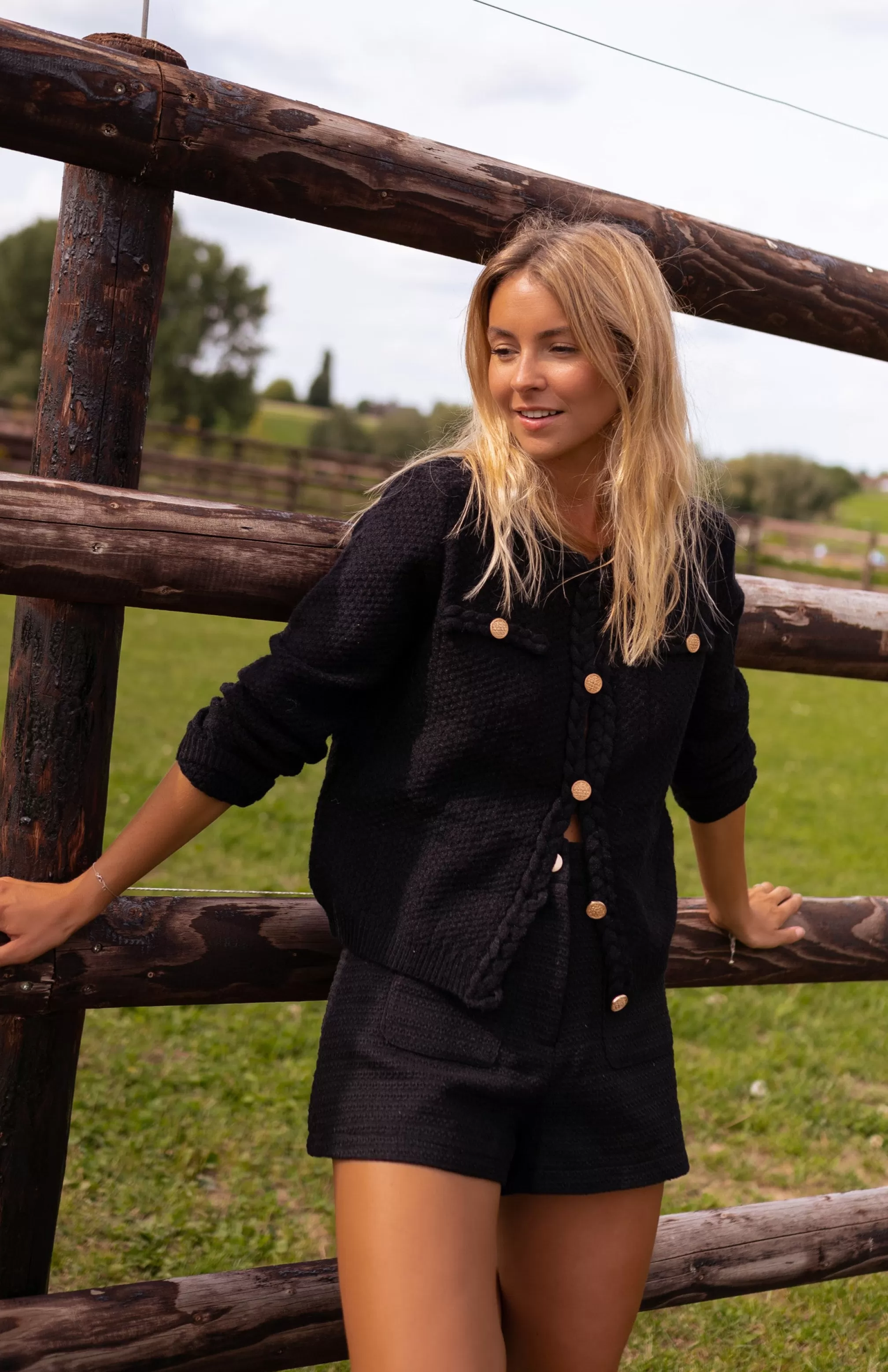 Cardigan Sat Black - -Easy Clothes Store