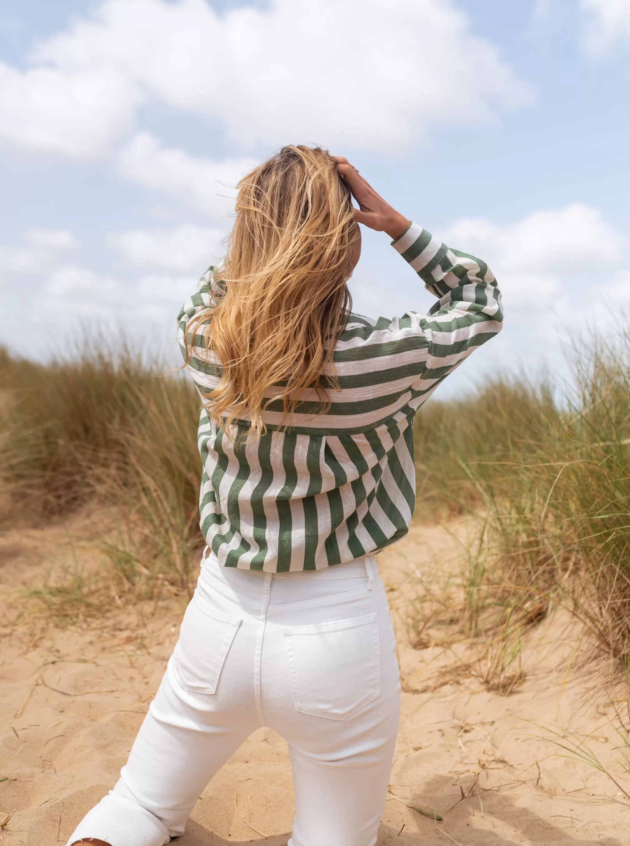 Chemise Benza à Lignes Vertes | Chemise Ample Lignée | Prêt-à-porter En Ligne | -Easy Clothes Discount