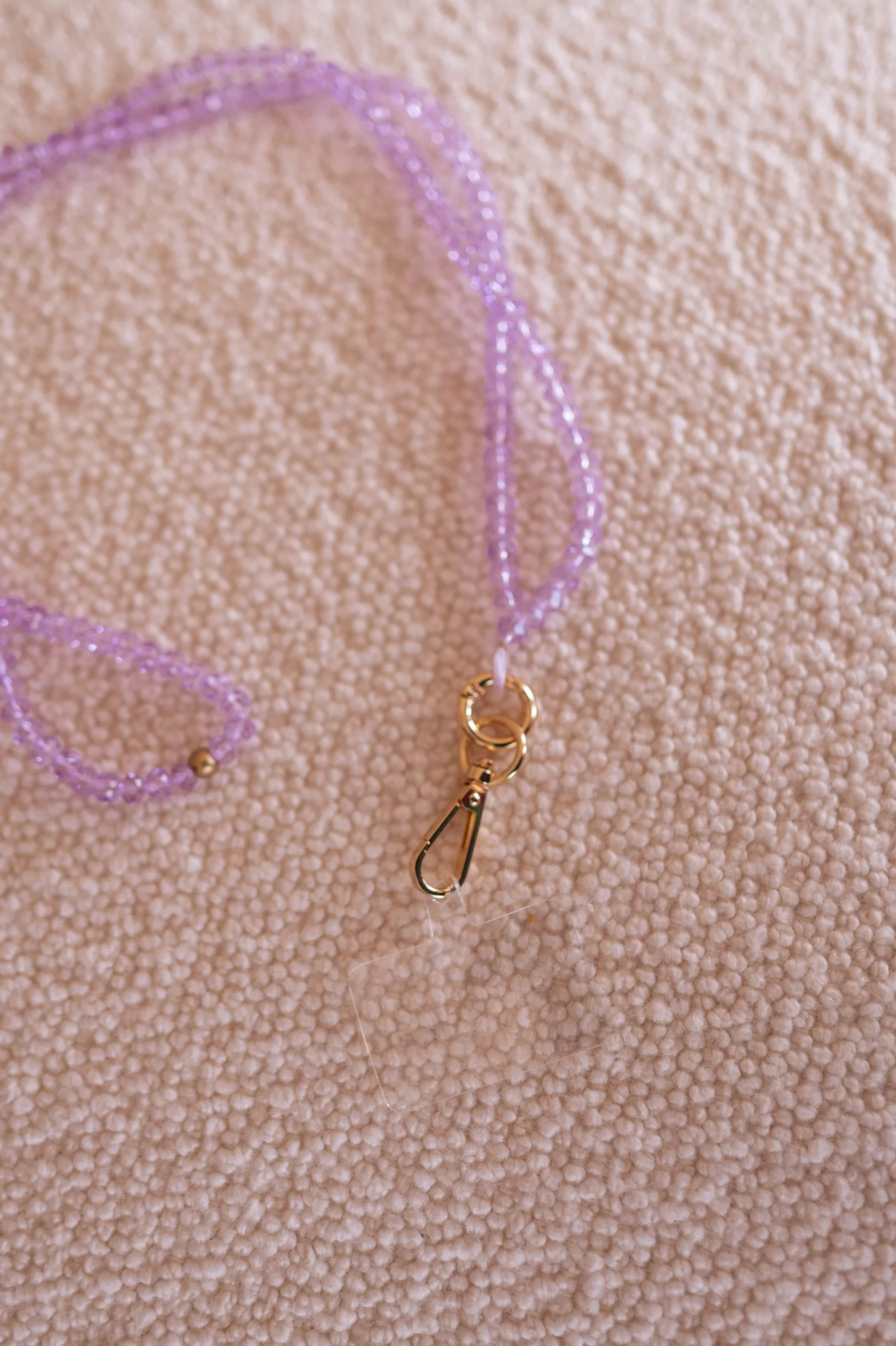 Cordon De Téléphone Louha En Perles Mauve | Cordon En Perles | Prêt-à-porter En Ligne | -Easy Clothes New