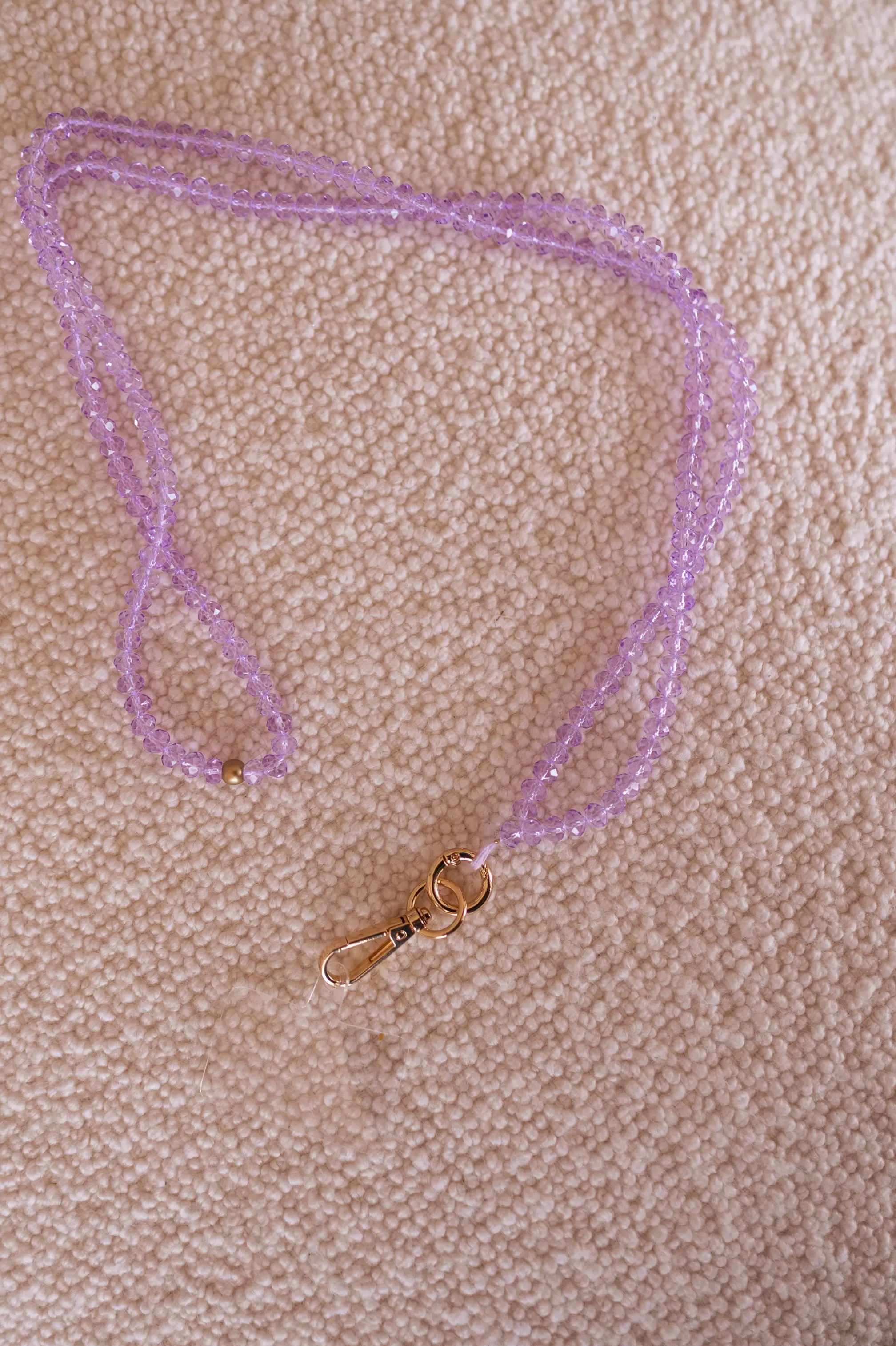 Cordon De Téléphone Louha En Perles Mauve | Cordon En Perles | Prêt-à-porter En Ligne | -Easy Clothes New