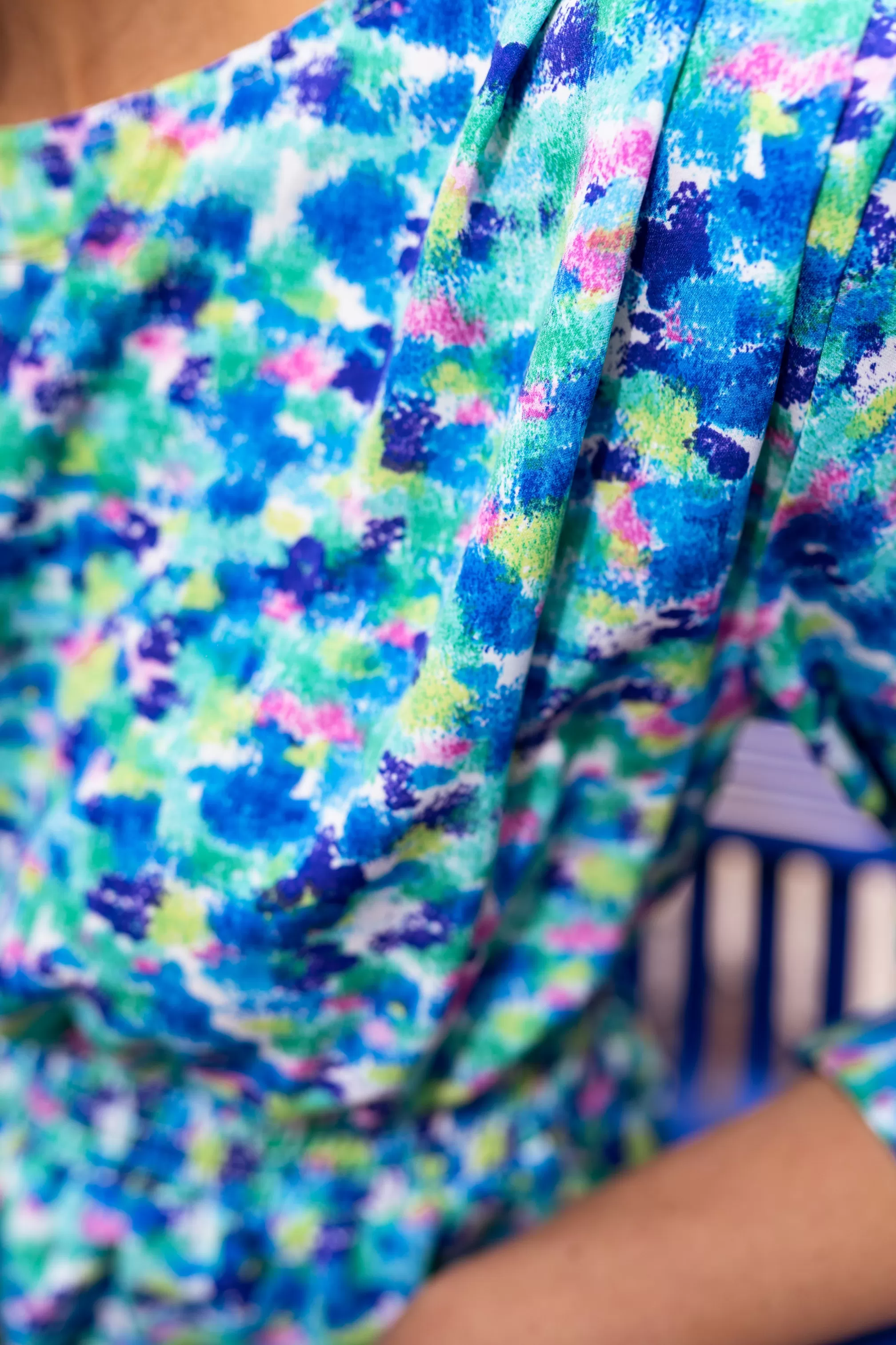 Dress Bathy Blue Patterned | Dress Short Blue Floral | Ready To-Porter Online | -Easy Clothes Best