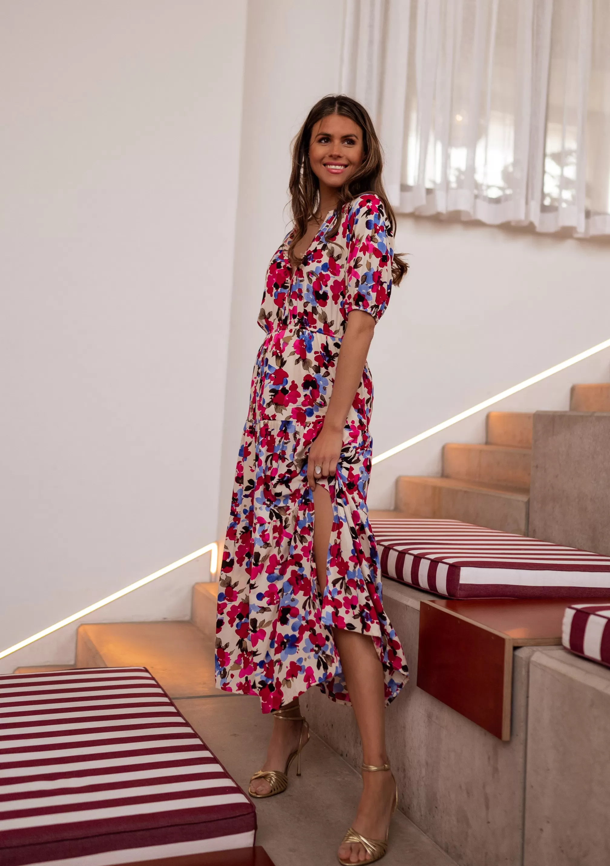 Dress Flower Eugenia | Dress Classic Cut Floral | Ready To-Porter Online | -Easy Clothes Shop