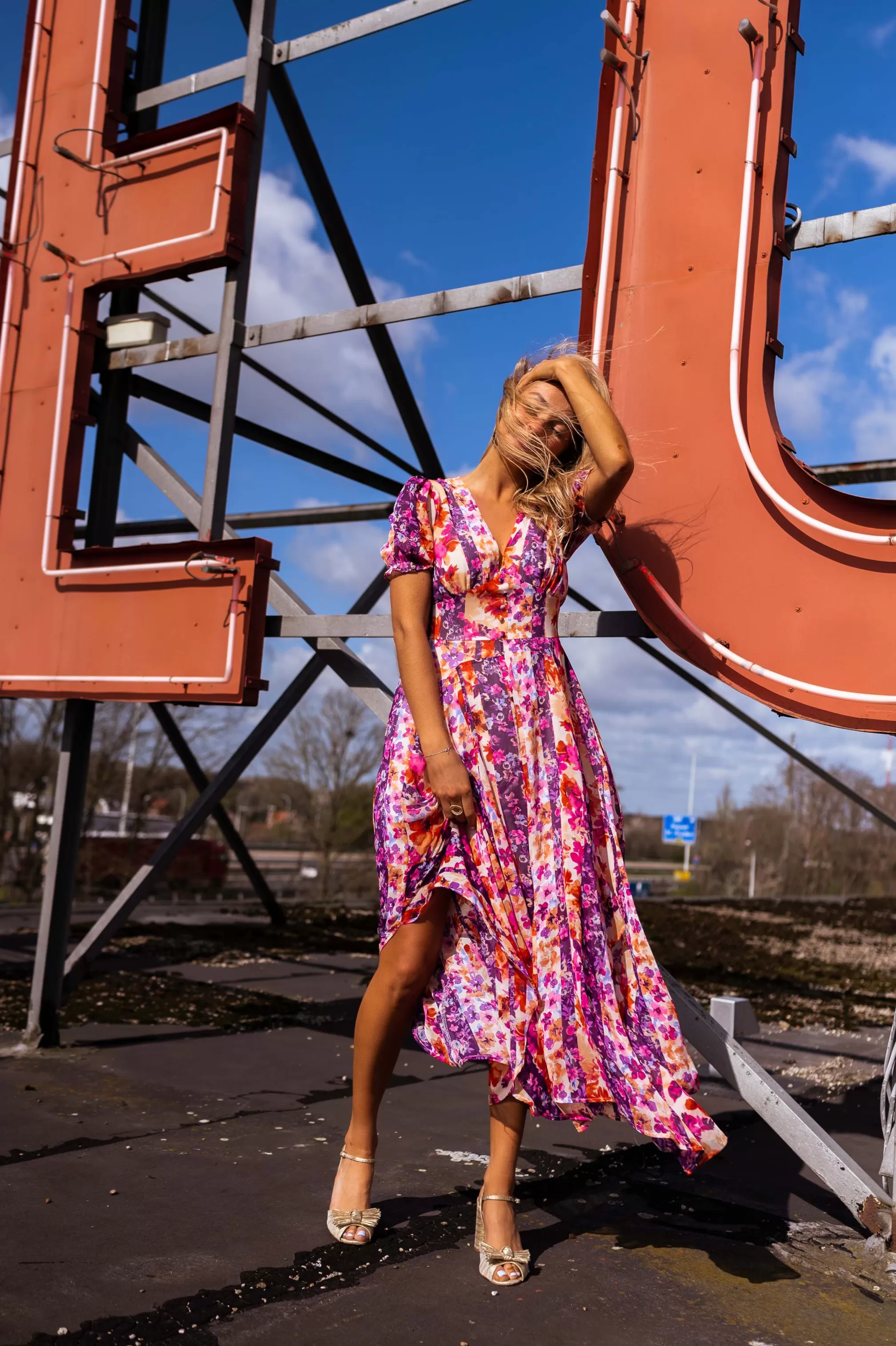 Dress Flower Lose | Dress Floral Split | Ready To-Porter Online | -Easy Clothes Outlet