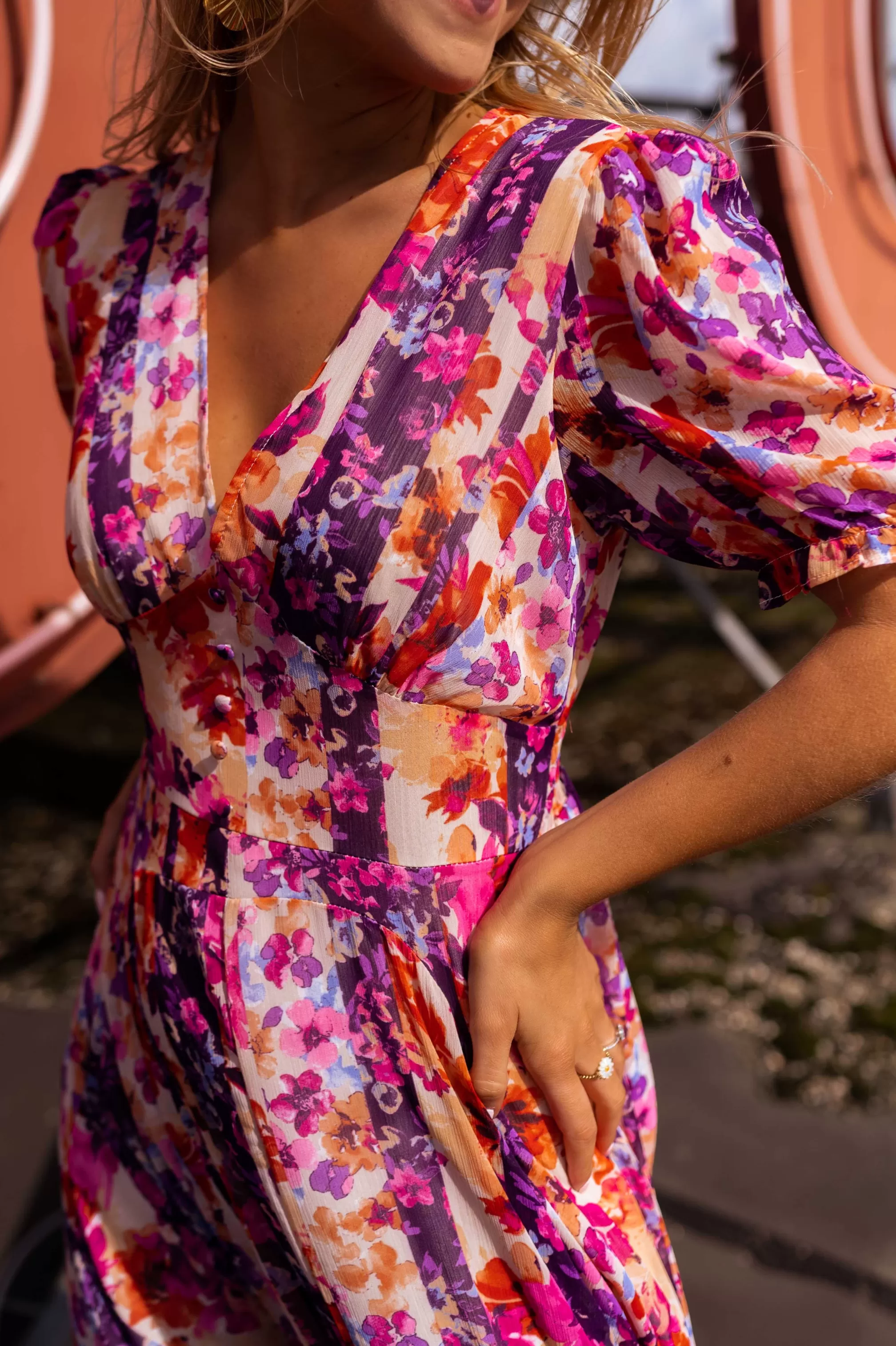 Dress Flower Lose | Dress Floral Split | Ready To-Porter Online | -Easy Clothes Outlet