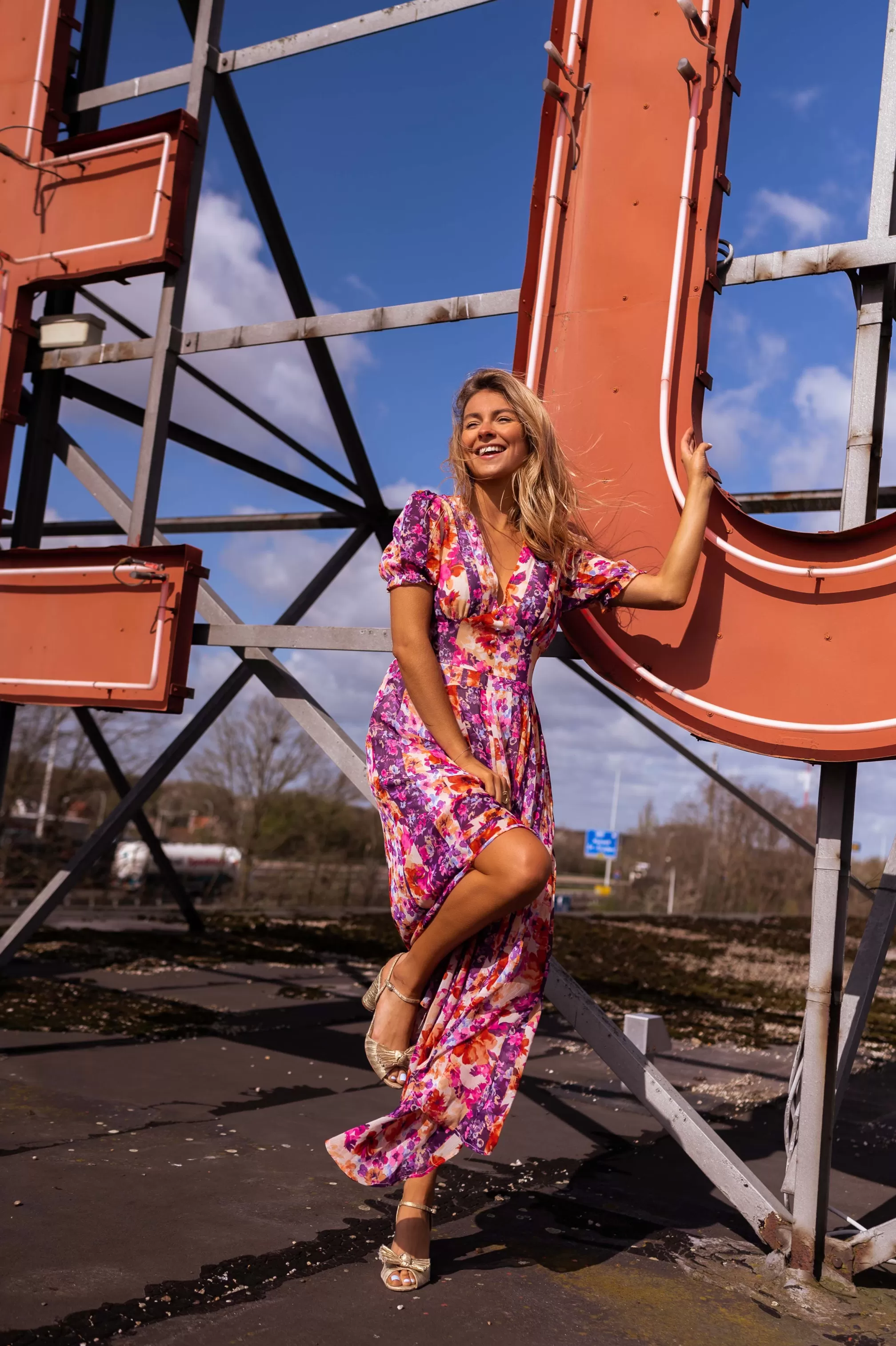 Dress Flower Lose | Dress Floral Split | Ready To-Porter Online | -Easy Clothes Outlet