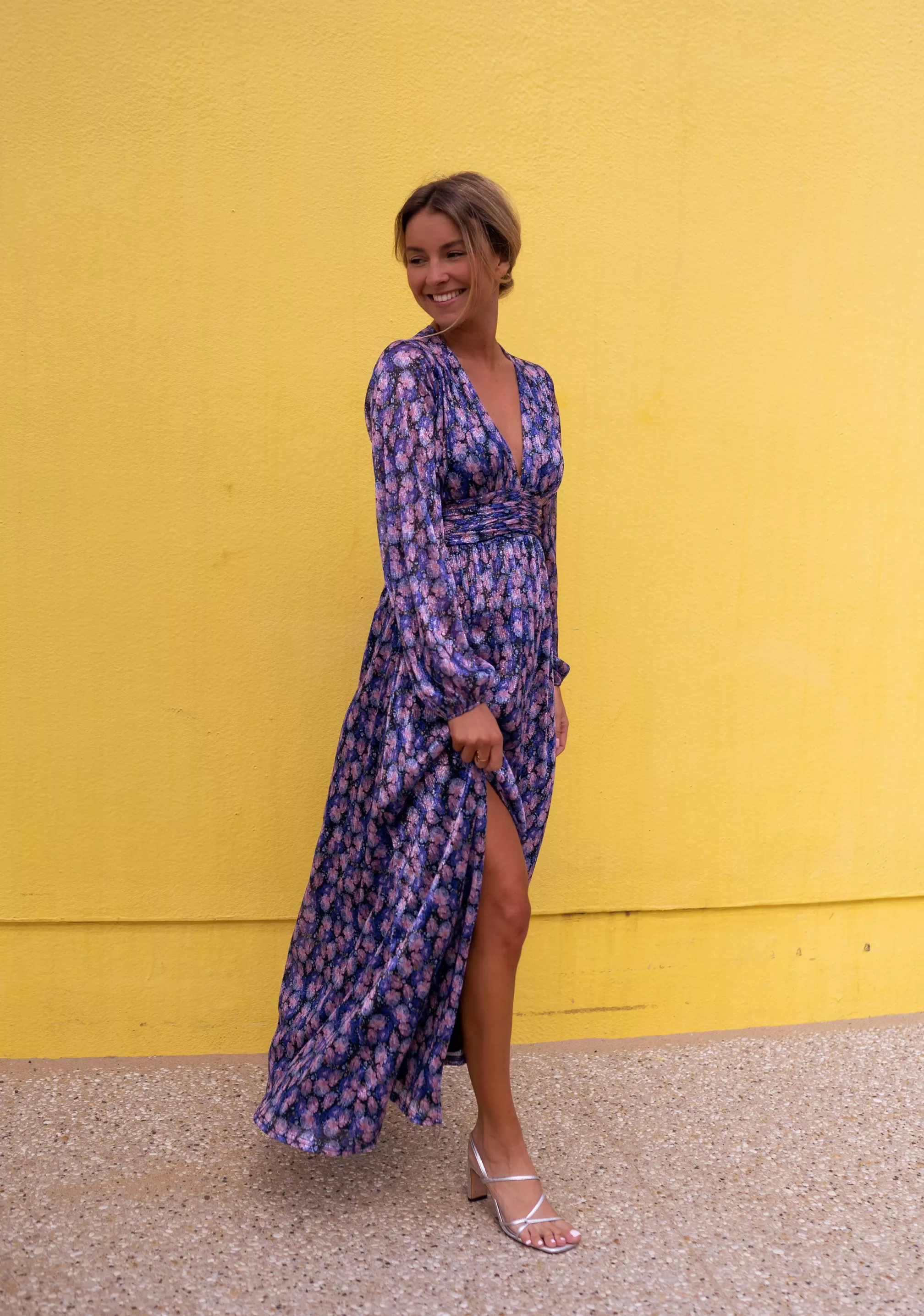 Dress Long -to -flower Imane - Creation | Long Dresscocktail | Ready To-Porter Online | -Easy Clothes Best Sale