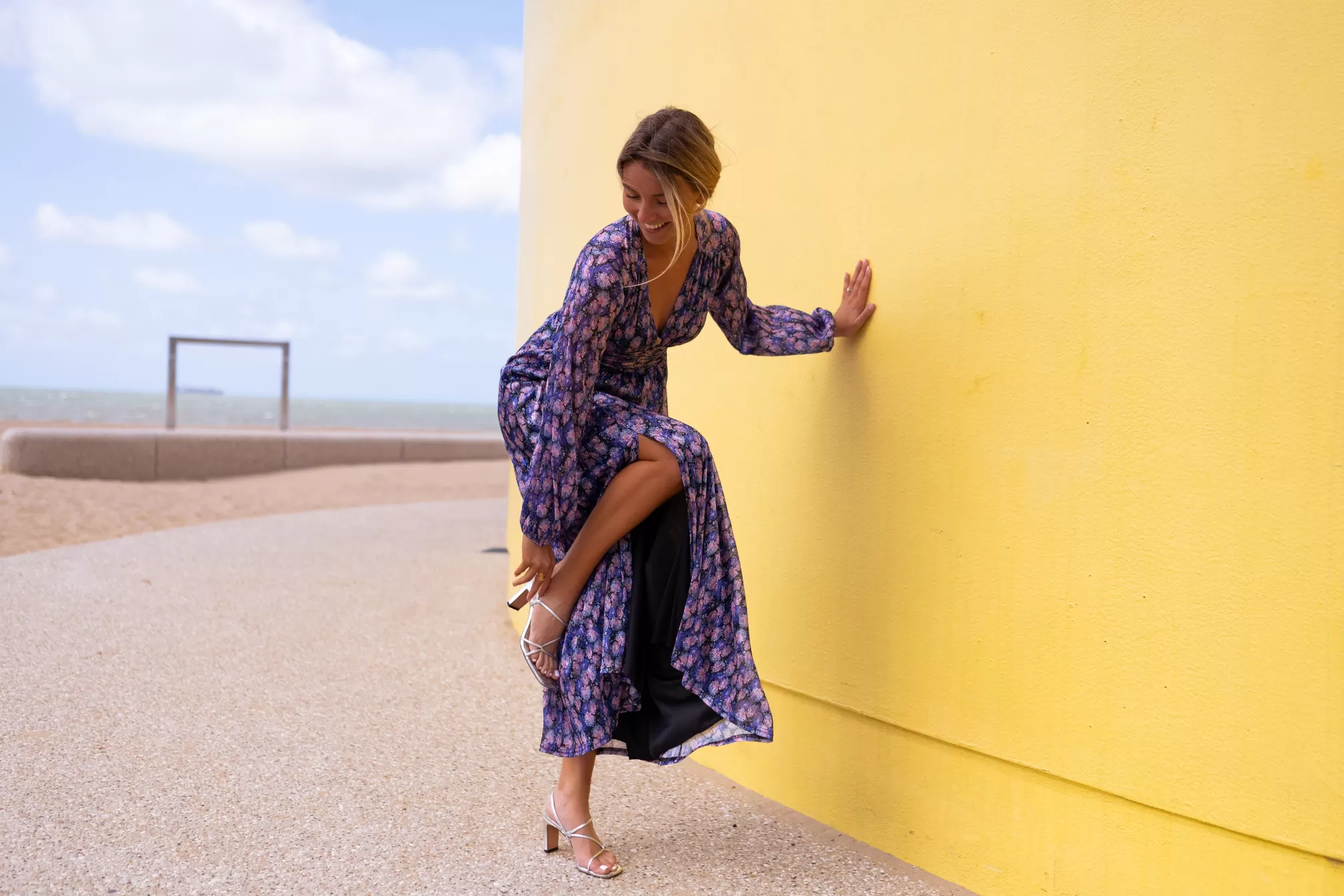 Dress Long -to -flower Imane - Creation | Long Dresscocktail | Ready To-Porter Online | -Easy Clothes Best Sale