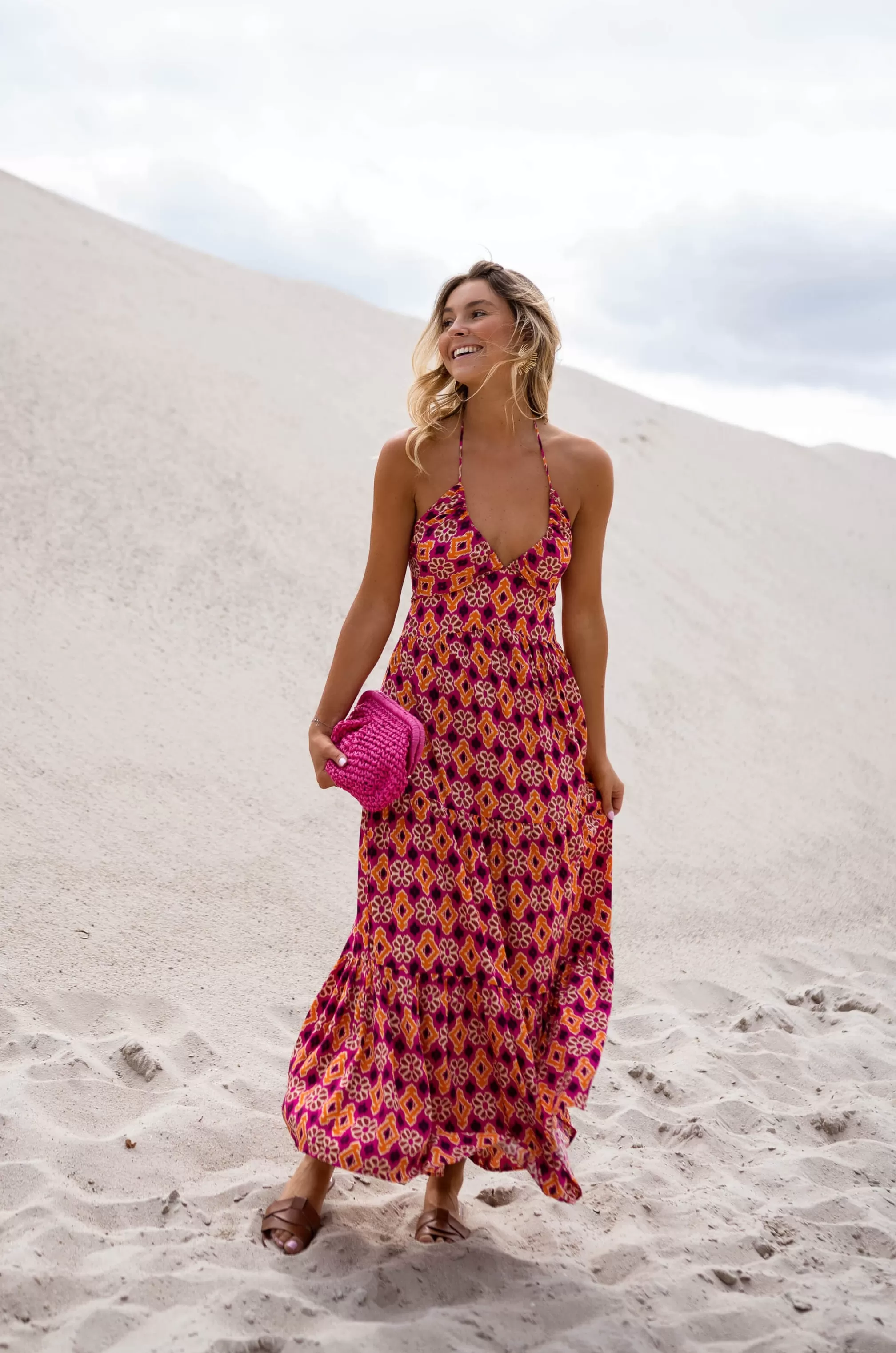 dress_pink__jamie__reason__fluid_and_lightweight_71872-3.webp Dress Pink - -Easy Clothes Flash Sale