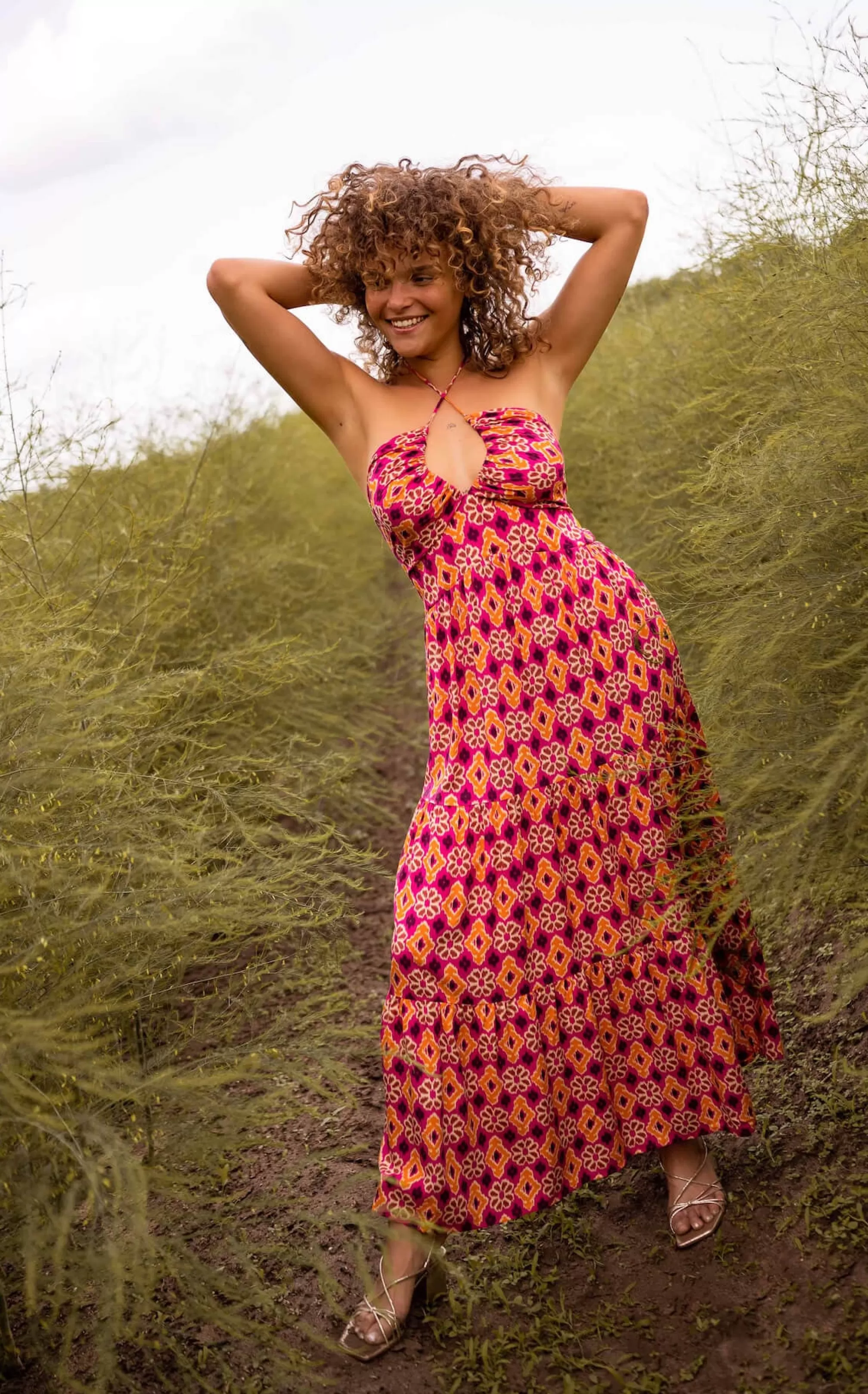 dress_pink__jamie__reason__fluid_and_lightweight_71886-3.webp Dress Pink - -Easy Clothes Flash Sale