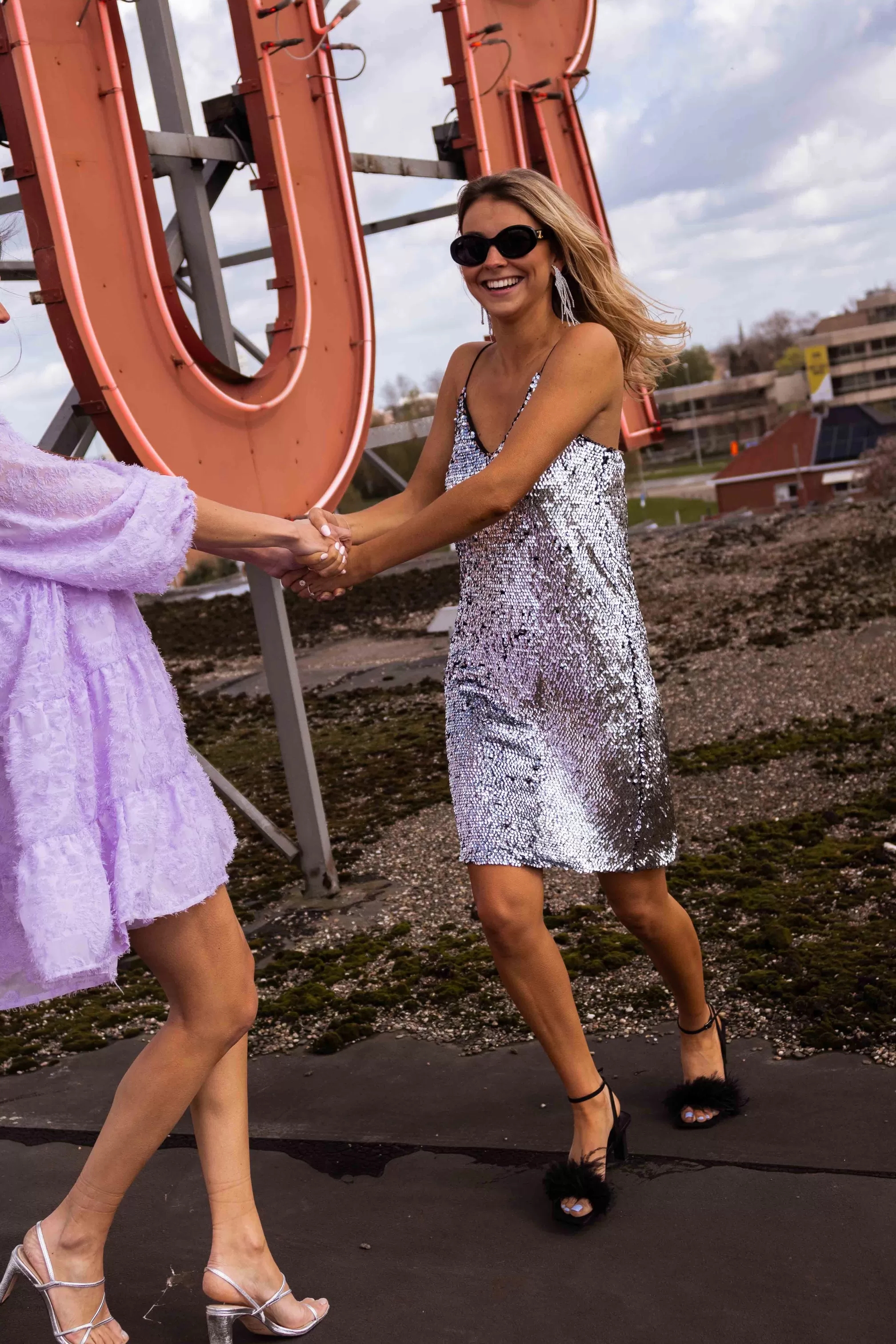 Dress Sparkle At Silver Sequins | Dress In Sequins | Ready To-Porter Online | -Easy Clothes Best Sale