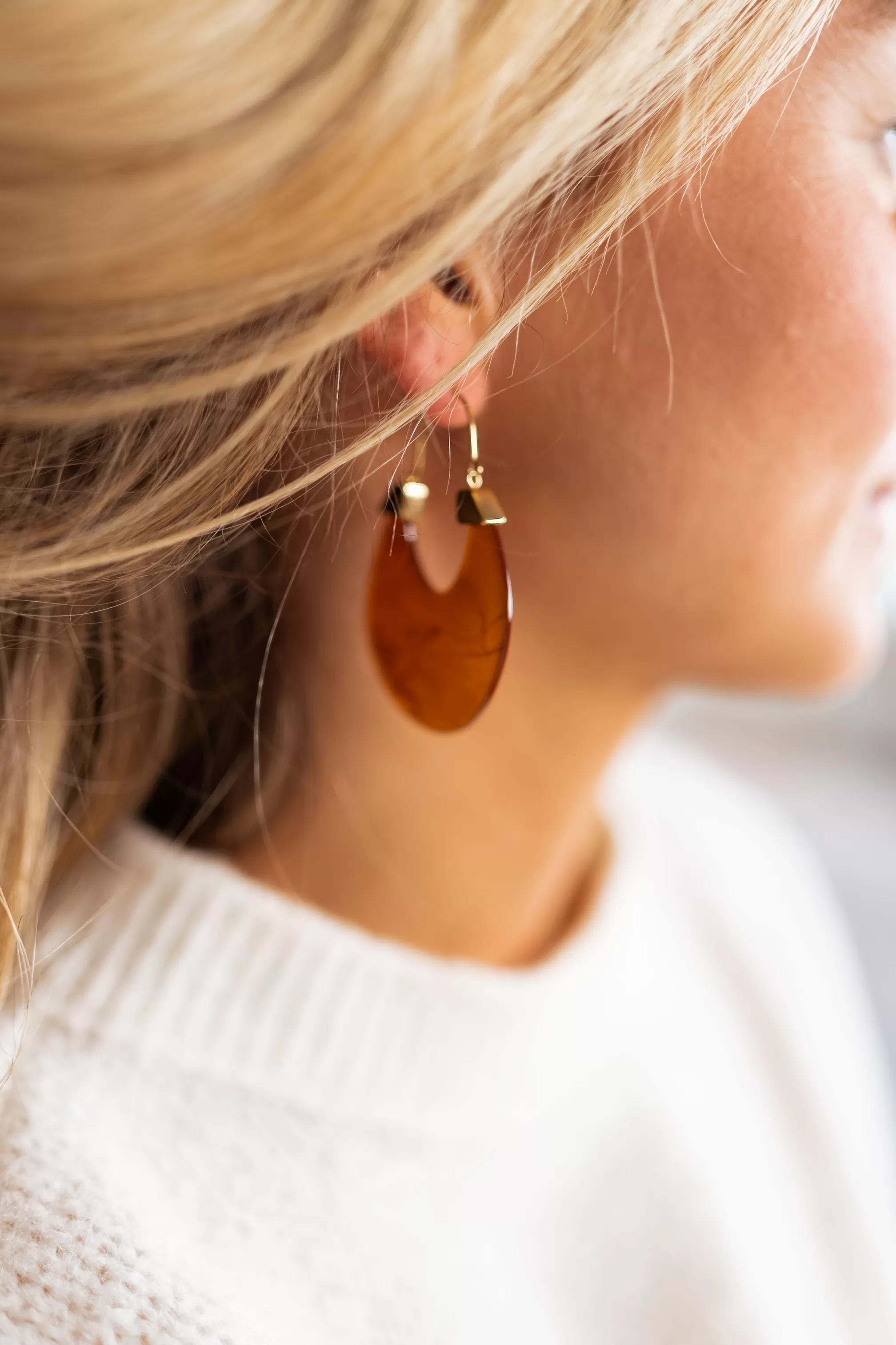 GUFA Earrings Golden And Brunettes | Original Earrings | Ready To-Porter Online | -Easy Clothes Sale