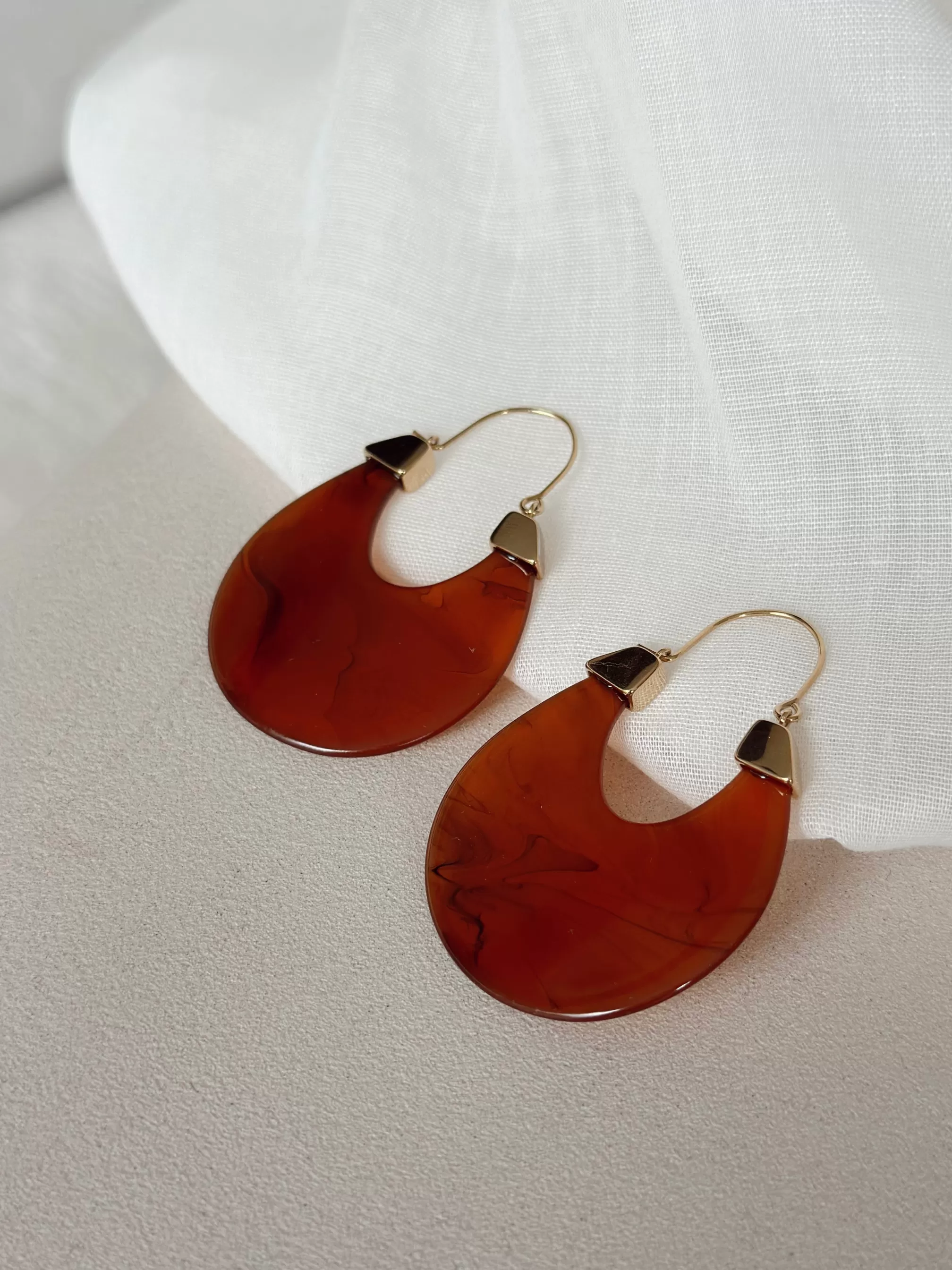 GUFA Earrings Golden And Brunettes | Original Earrings | Ready To-Porter Online | -Easy Clothes Sale