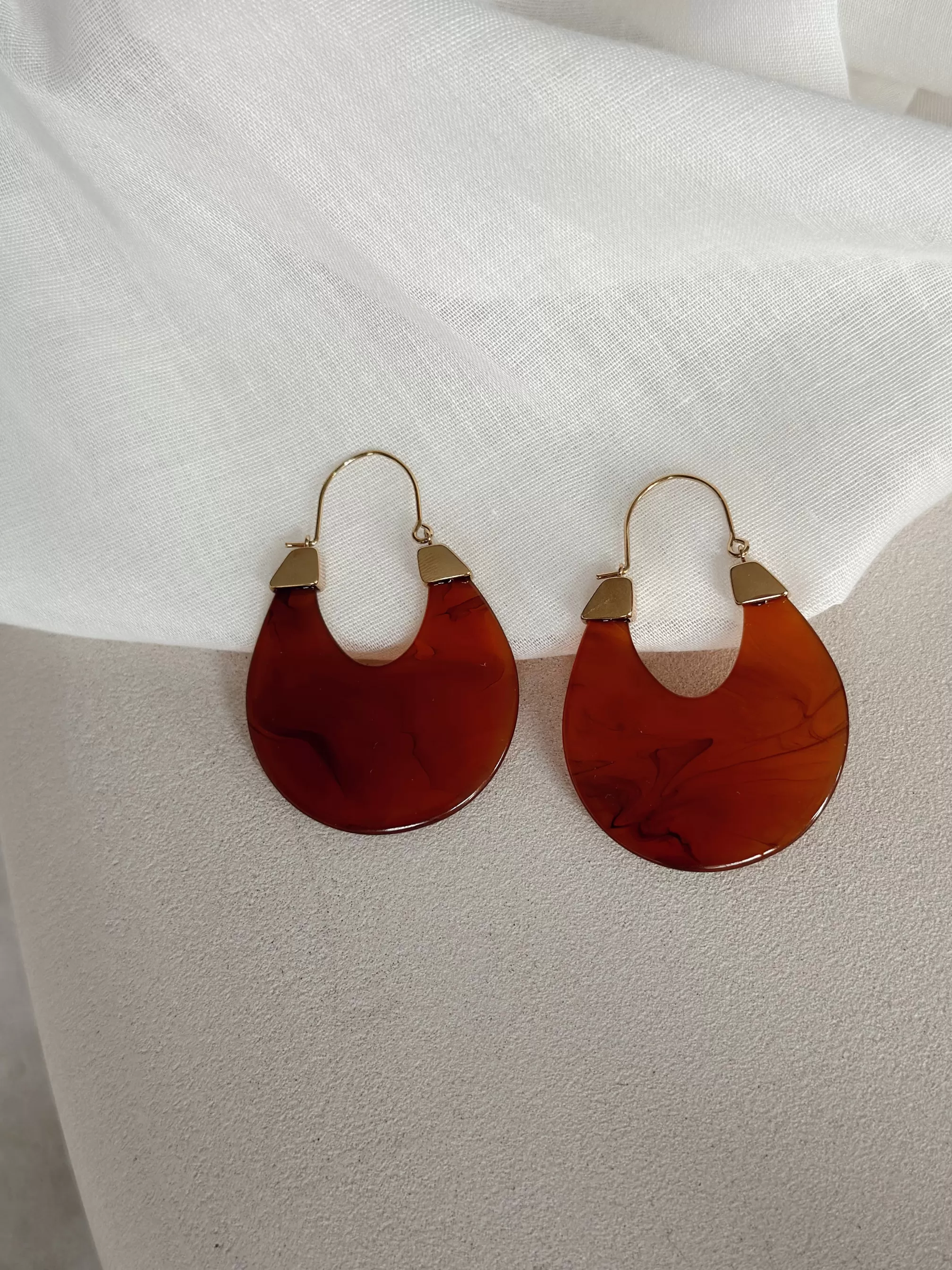 GUFA Earrings Golden And Brunettes | Original Earrings | Ready To-Porter Online | -Easy Clothes Sale
