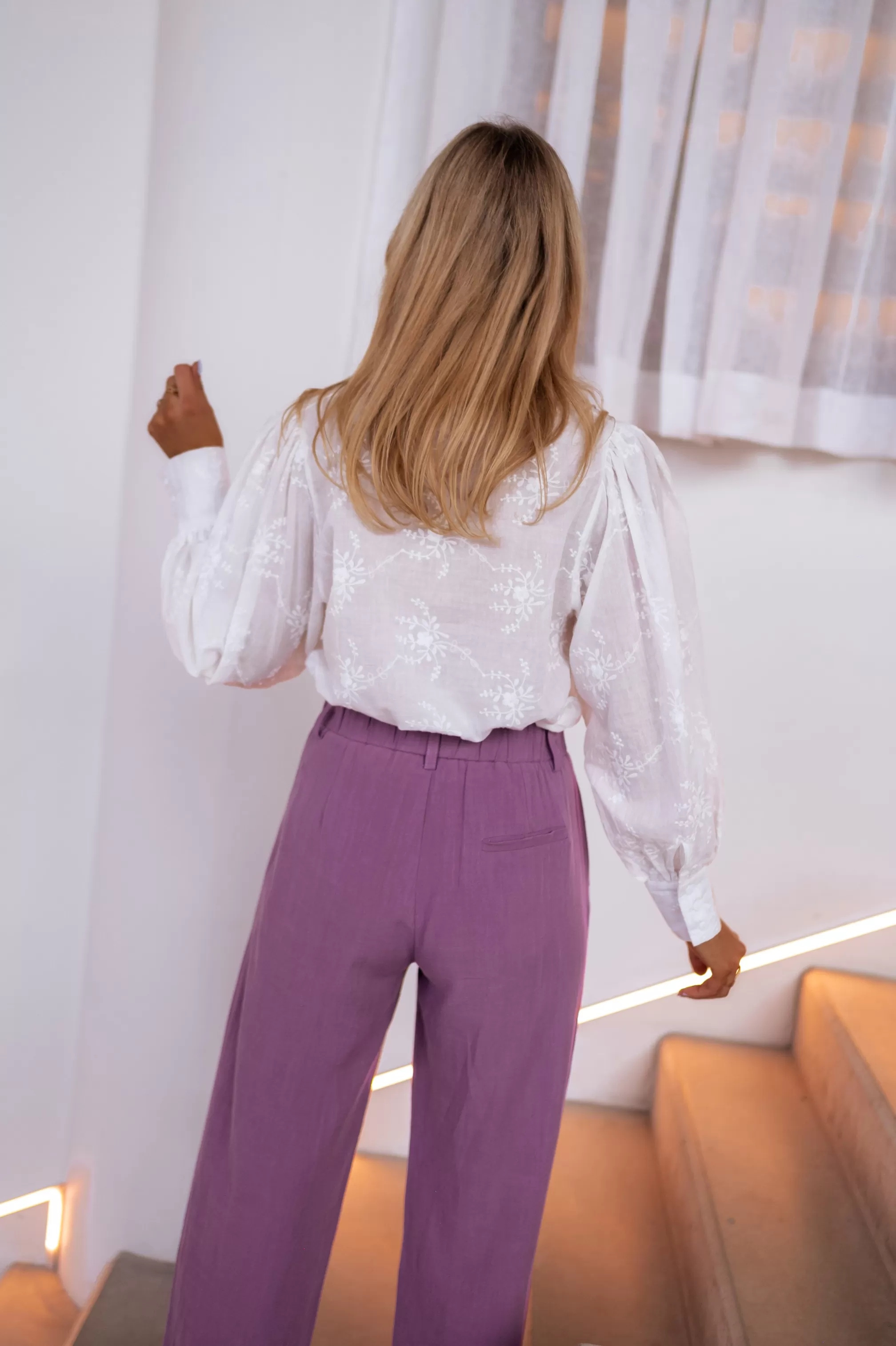 Jolane Shirt Ecru Embroidered | Transparent Embroidered Shirt | Ready To-Porter Online | -Easy Clothes Best