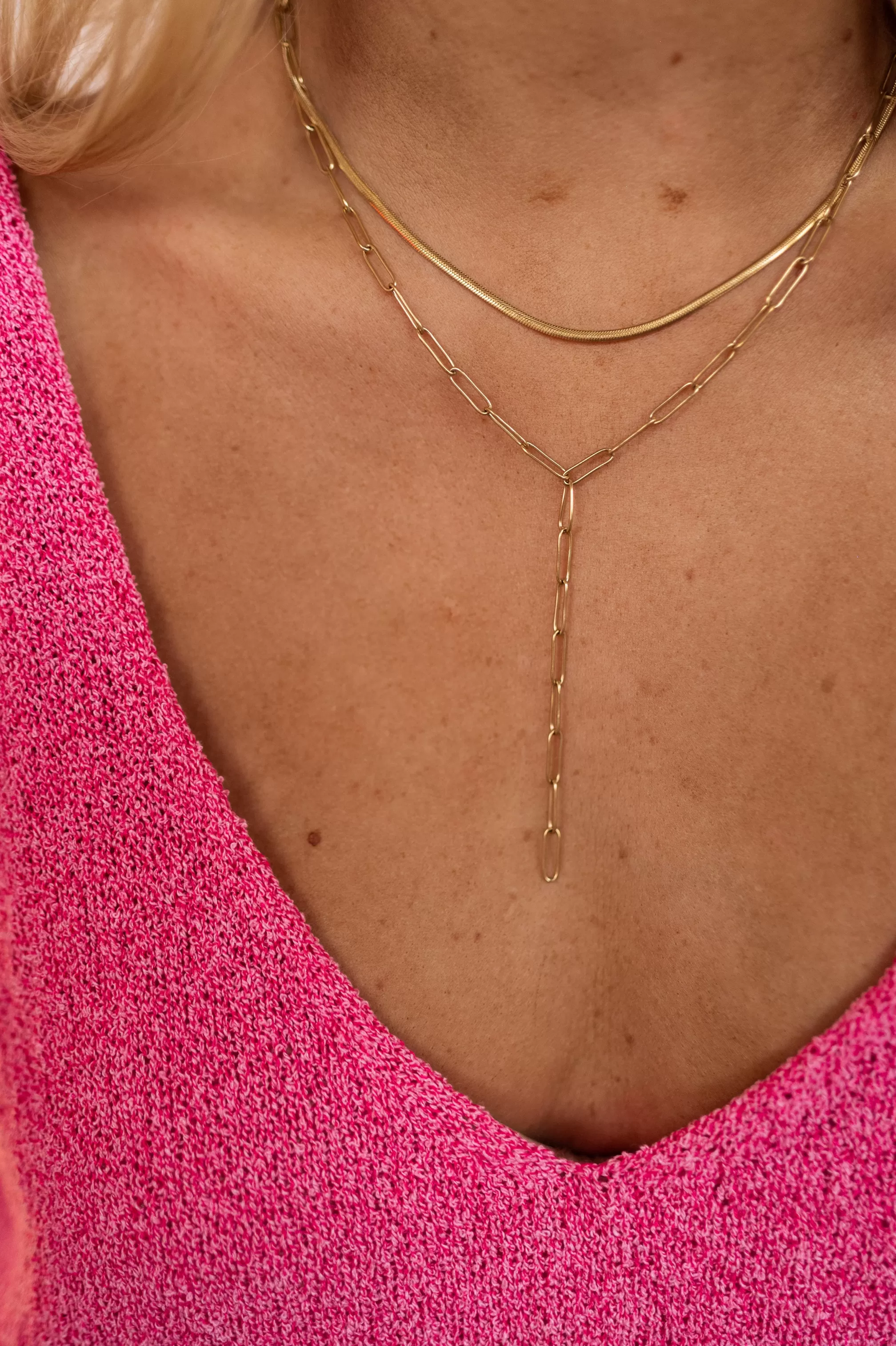 Orso Necklace Golden | Fine Mesh Necklace | Ready To-Porter Online | -Easy Clothes Clearance