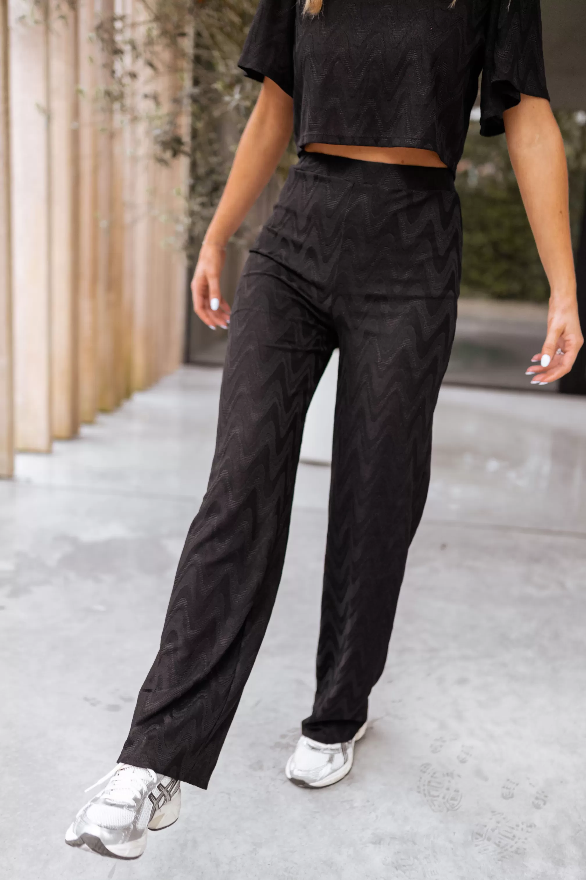 Pants Betsou Black Embroidered - Creation | Pants Embroidered Loose | Ready To-Porter Online | -Easy Clothes Online