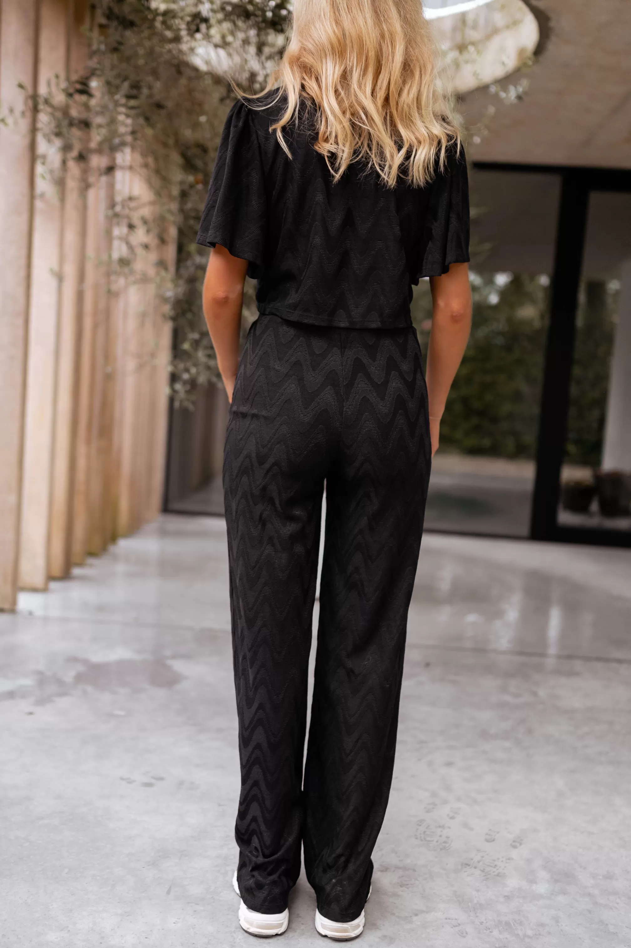 Pants Betsou Black Embroidered - Creation | Pants Embroidered Loose | Ready To-Porter Online | -Easy Clothes Online