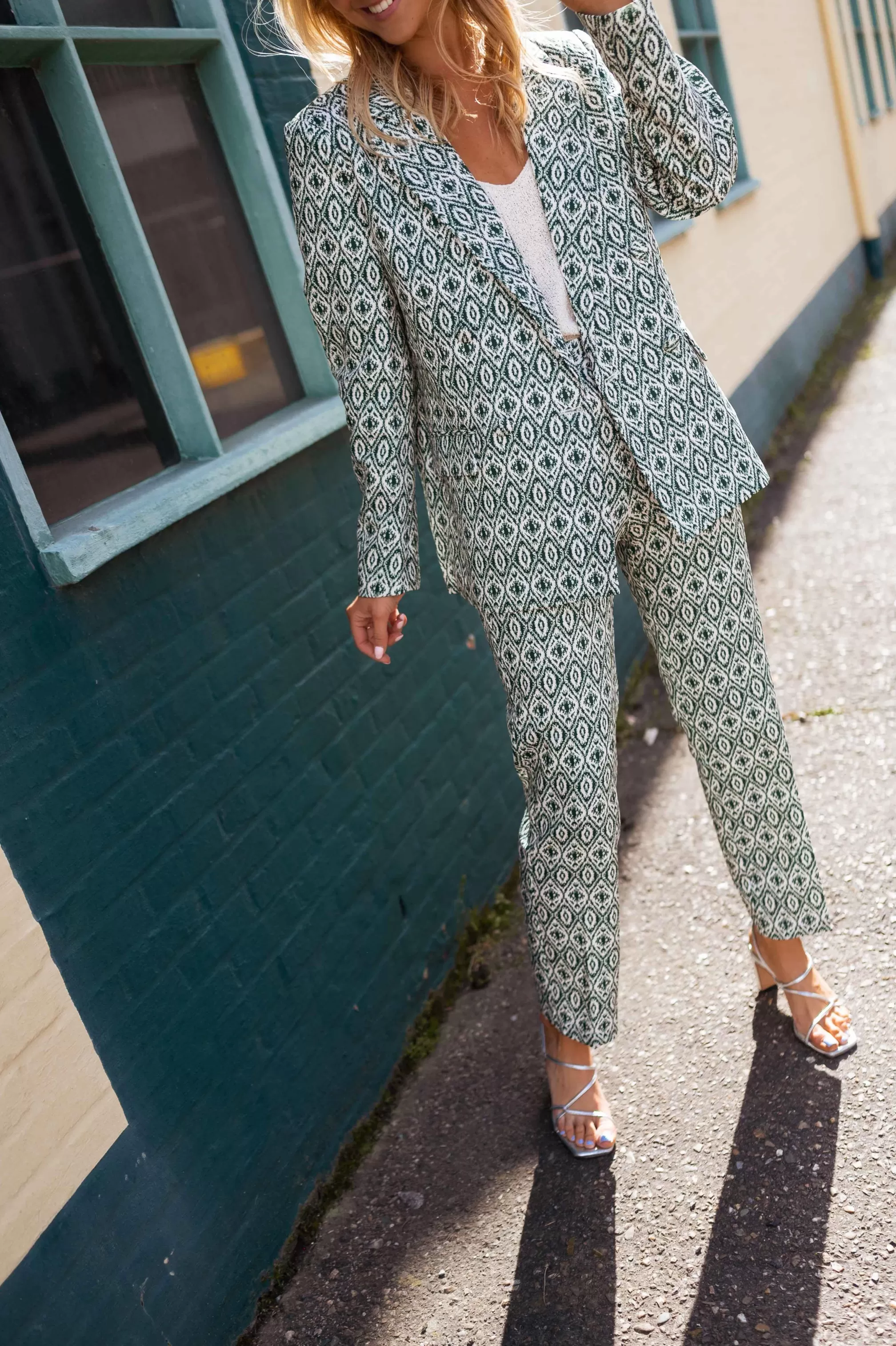 Pants Green Sanah Patterned | Pants Colorful Law | Ready To-Porter Online | -Easy Clothes Cheap