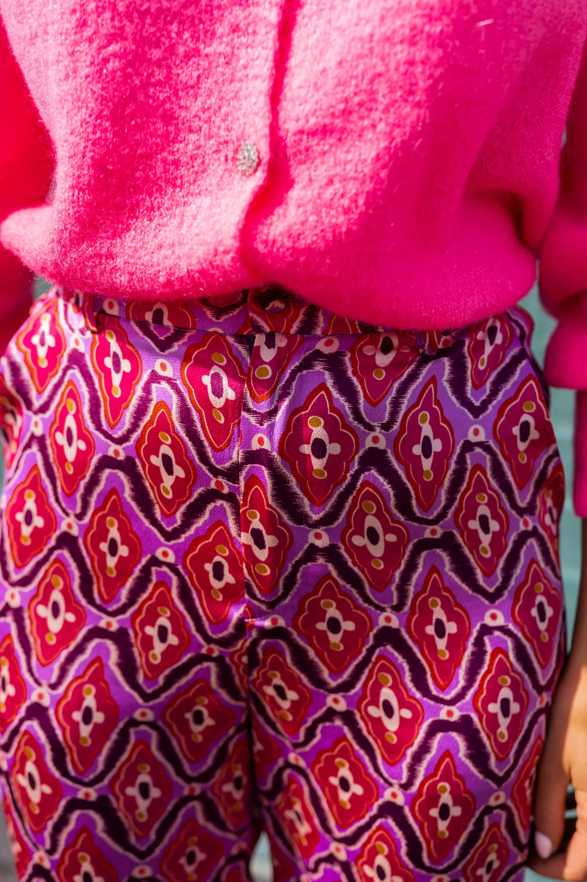 Pants Lupa Pink Patterned | Pants Large Fluid | Ready To-Porter Online | -Easy Clothes New