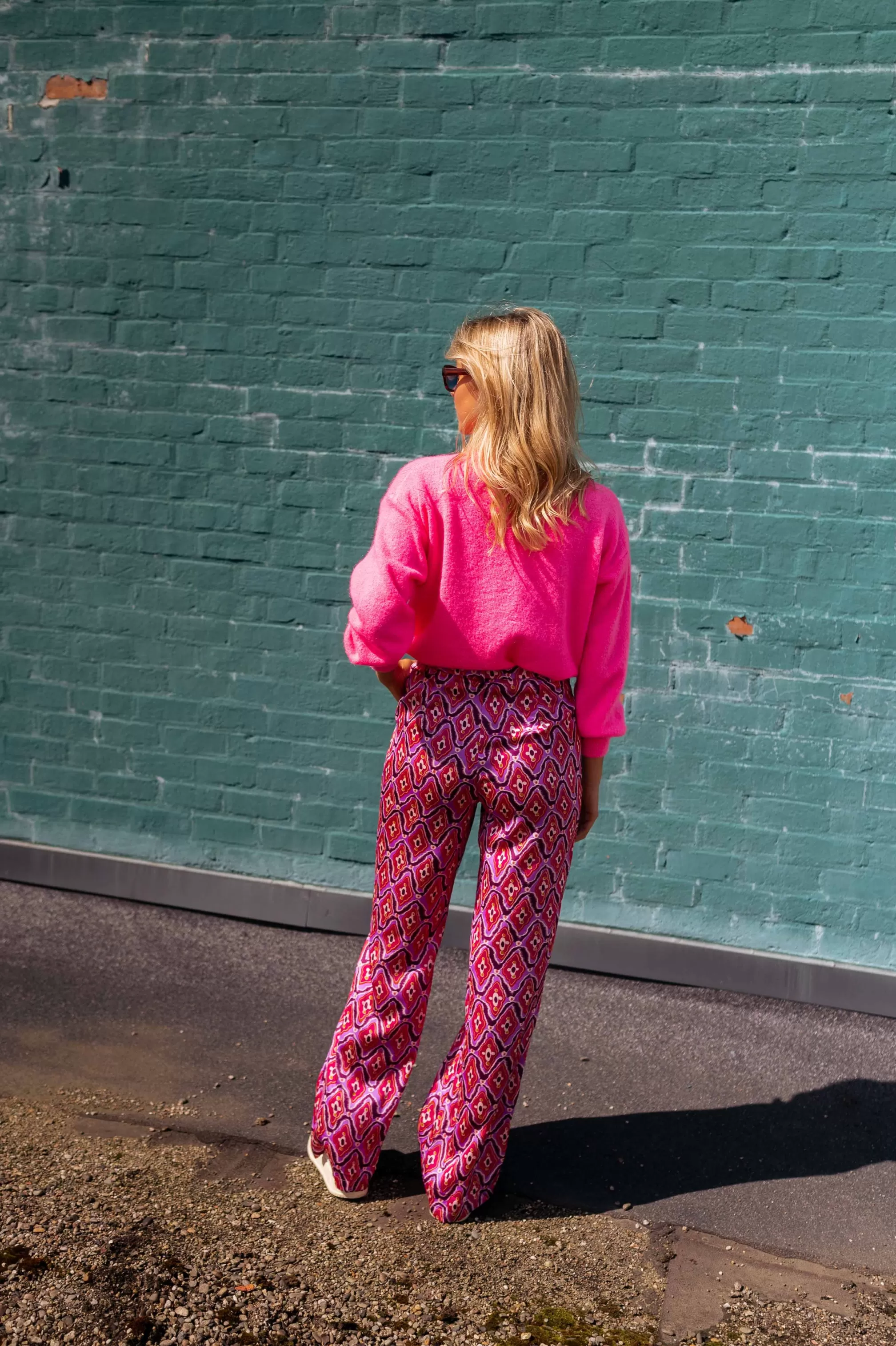 Pants Lupa Pink Patterned | Pants Large Fluid | Ready To-Porter Online | -Easy Clothes New