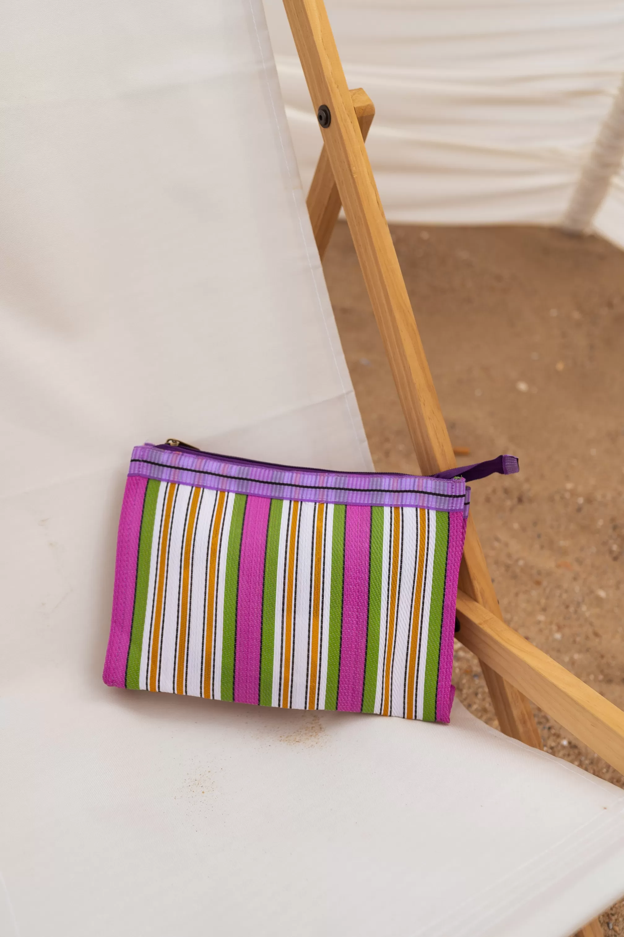 Pochette Taylor à Lignes Verte | Pochette Lignée | Prêt-à-porter En Ligne  |  -Easy Clothes Clearance