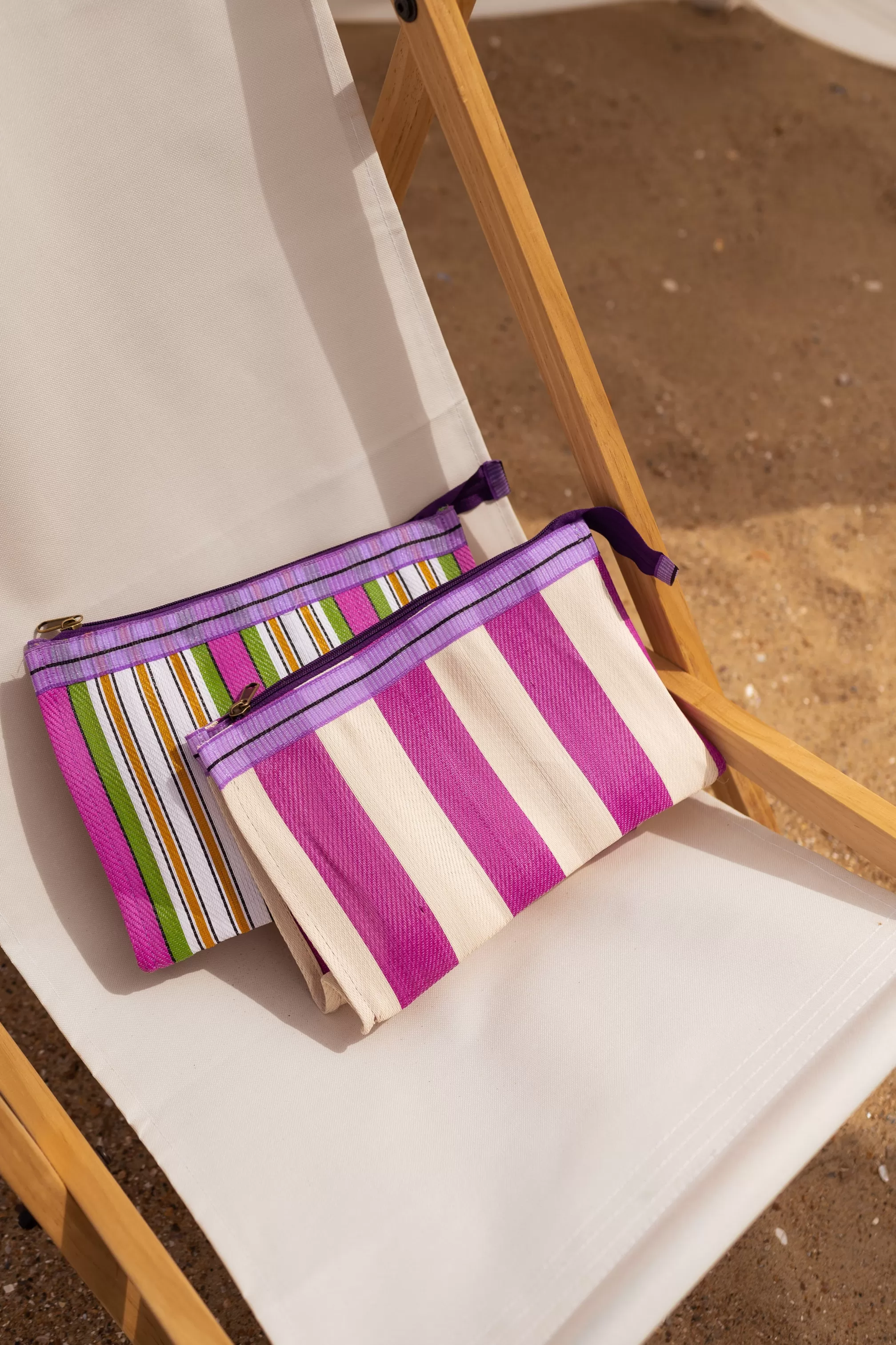 Pochette Taylor à Lignes Verte | Pochette Lignée | Prêt-à-porter En Ligne  |  -Easy Clothes Clearance