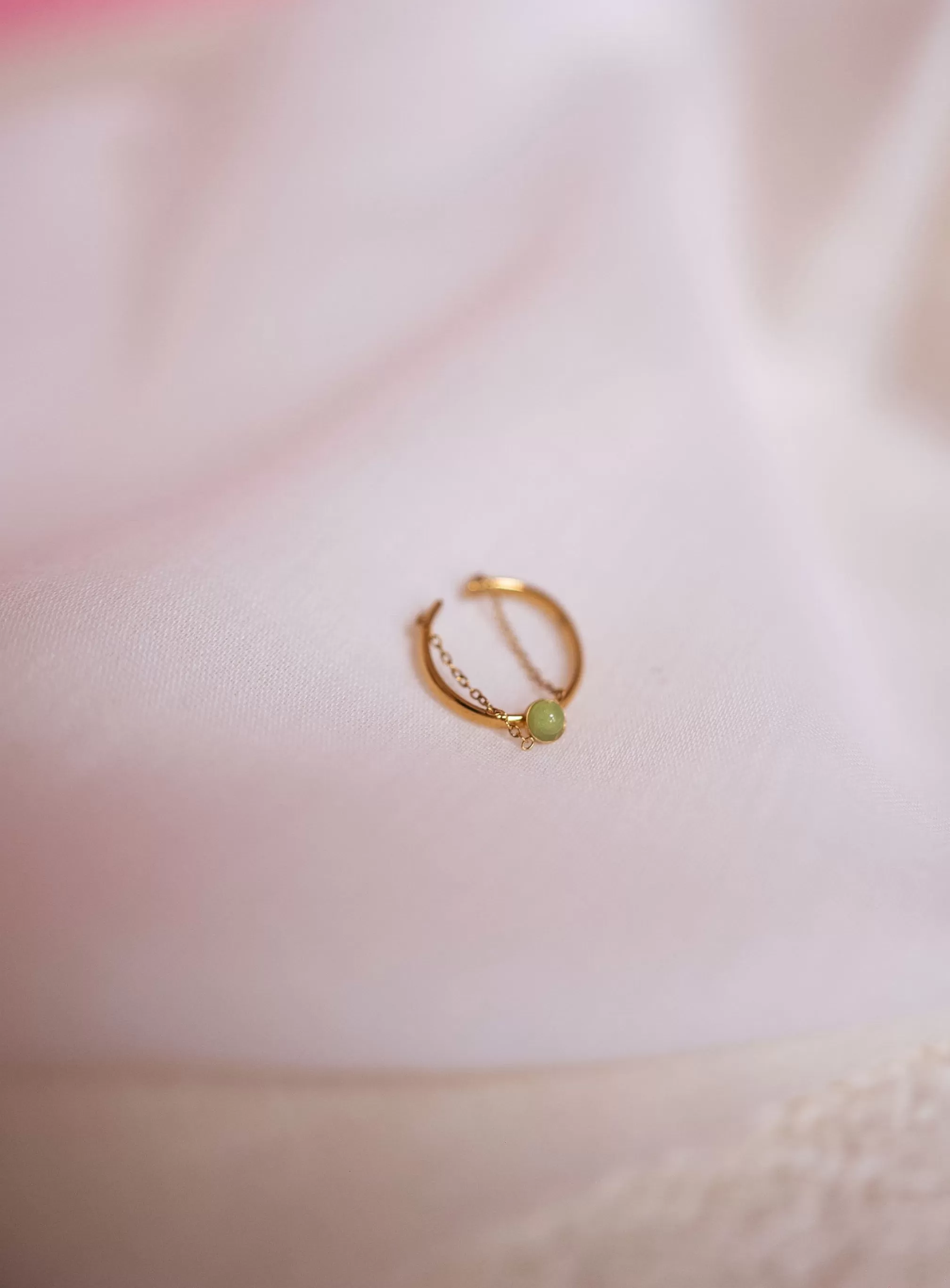 Ring Golden Mazou | Chain And Green Pearl 124 Jewelry And Accessories-Easy Clothes Sale