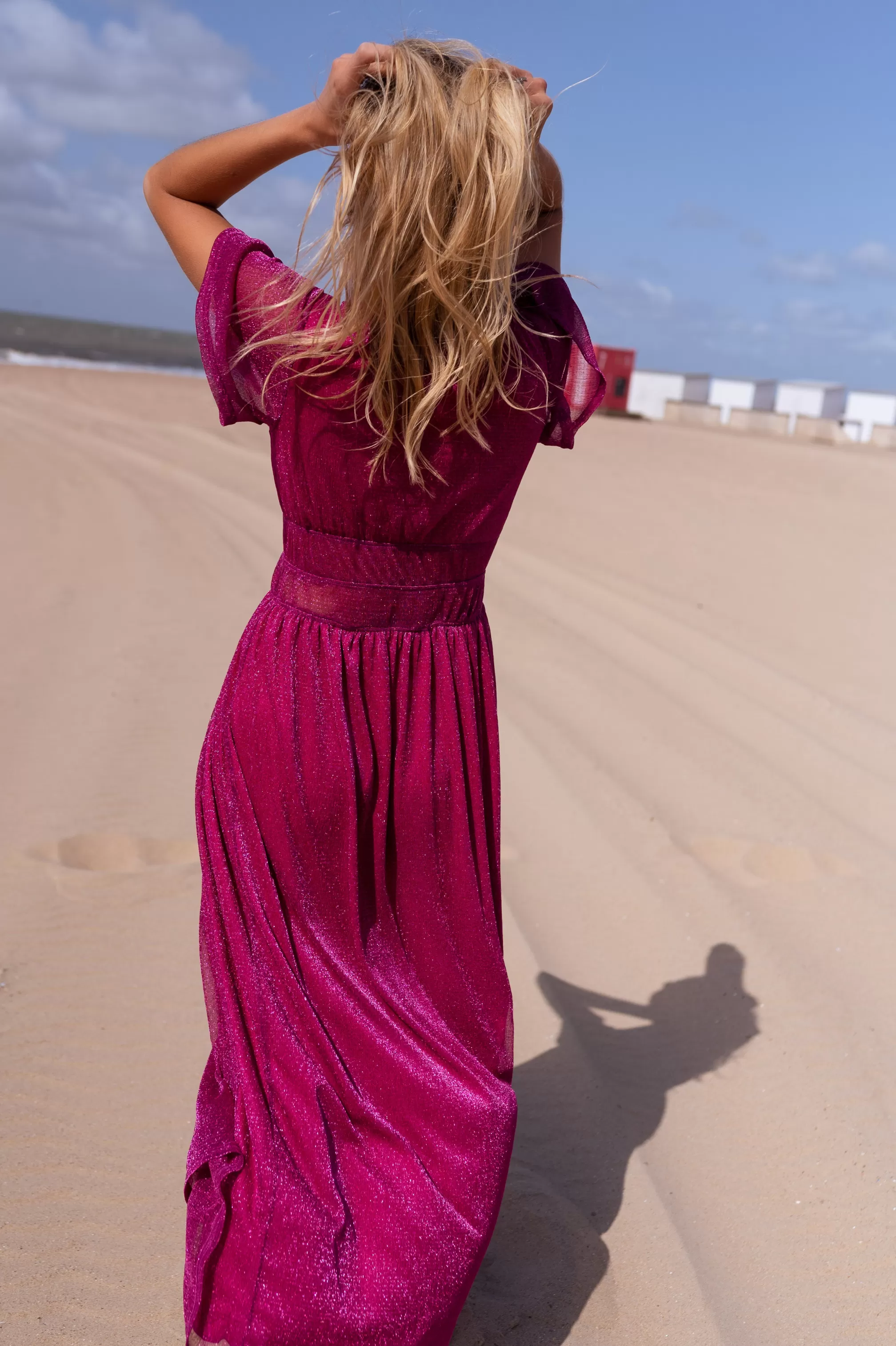 Robe Coline Rose Fuchsia - CREATION | Robe Longue Pailletée | Prêt-à-porter En Ligne | -Easy Clothes Best Sale