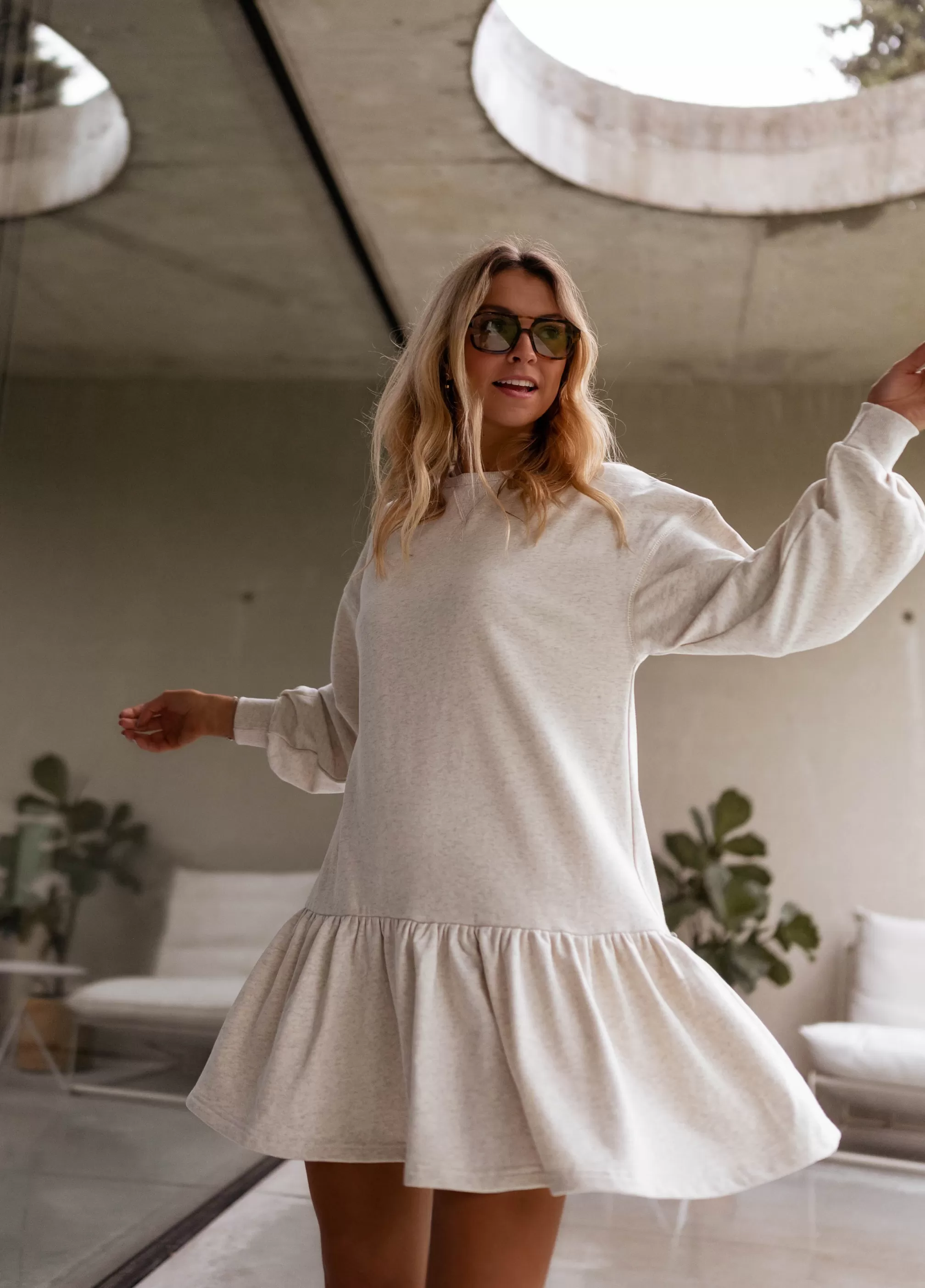 Robe Pull Bertina Grise | Robe Pull Ample |  Prêt-à-porter En Ligne | -Easy Clothes Outlet