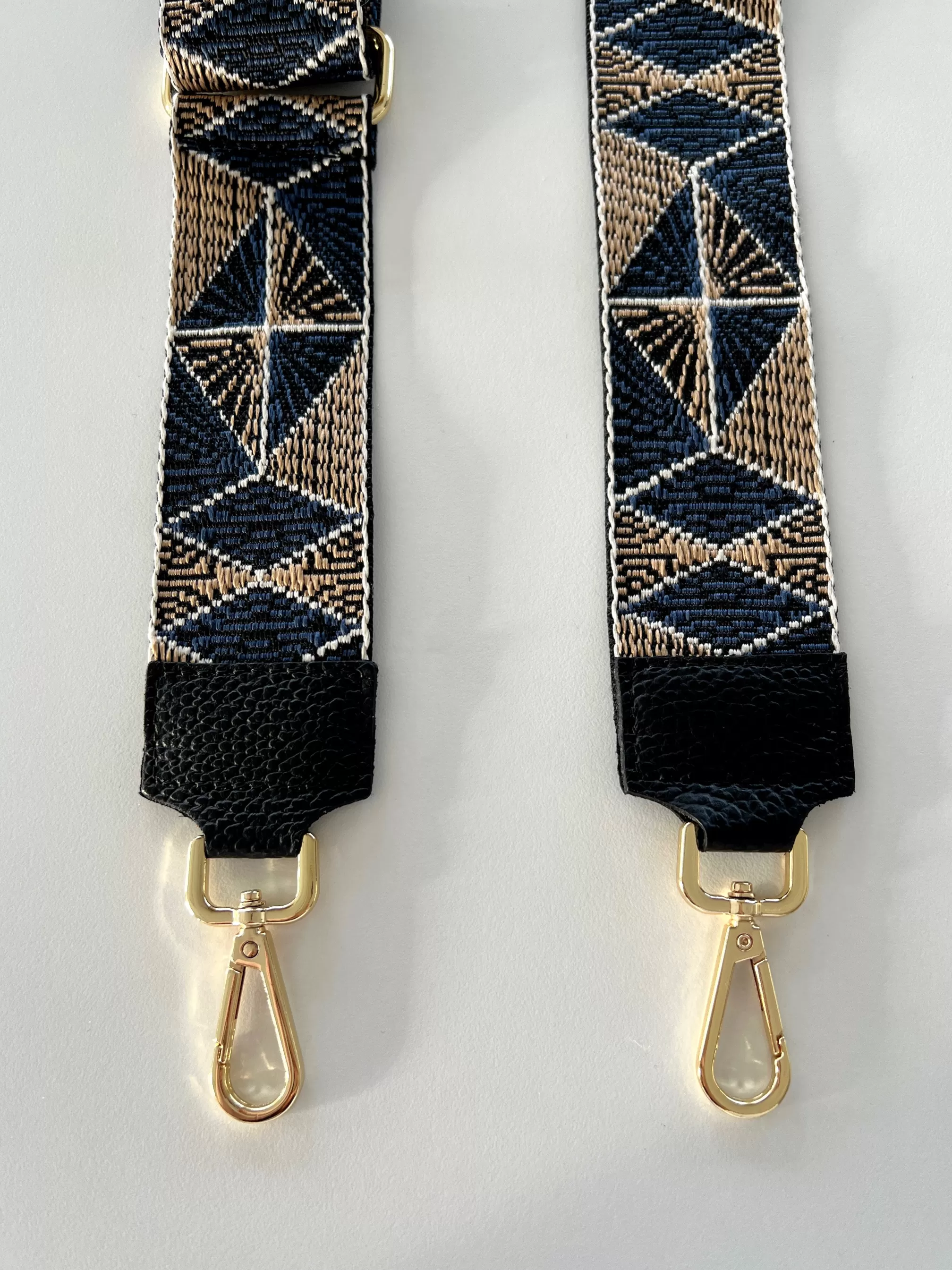 Sangle De Sac Odina Bleu, Beige Et Noir | Sangle Formes Géométriques | Prêt-à-porter En Ligne | -Easy Clothes Cheap