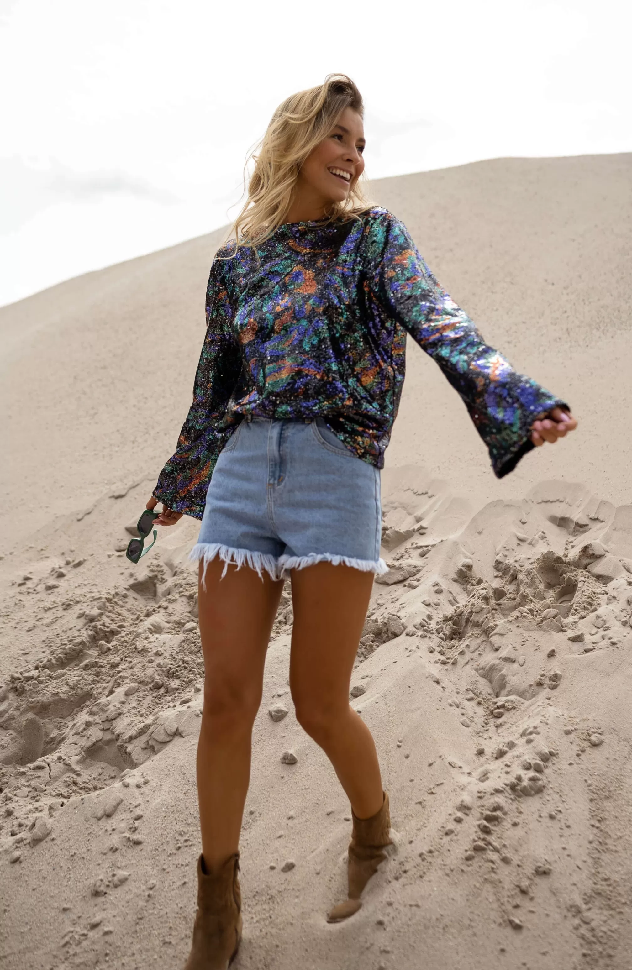 Selma Blouse - Colored Glitter - Creation-Easy Clothes Sale