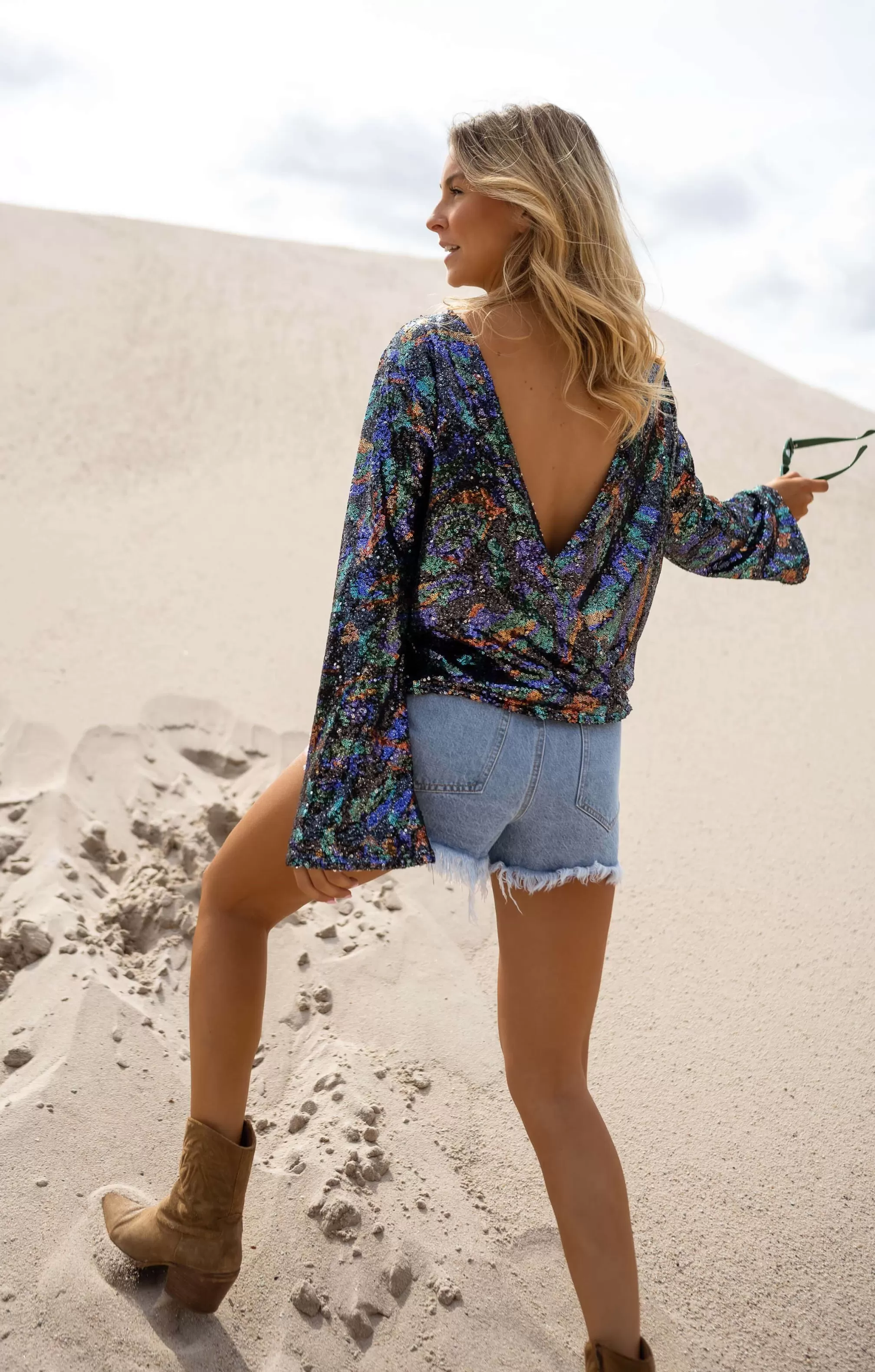 Selma Blouse - Colored Glitter - Creation-Easy Clothes Sale