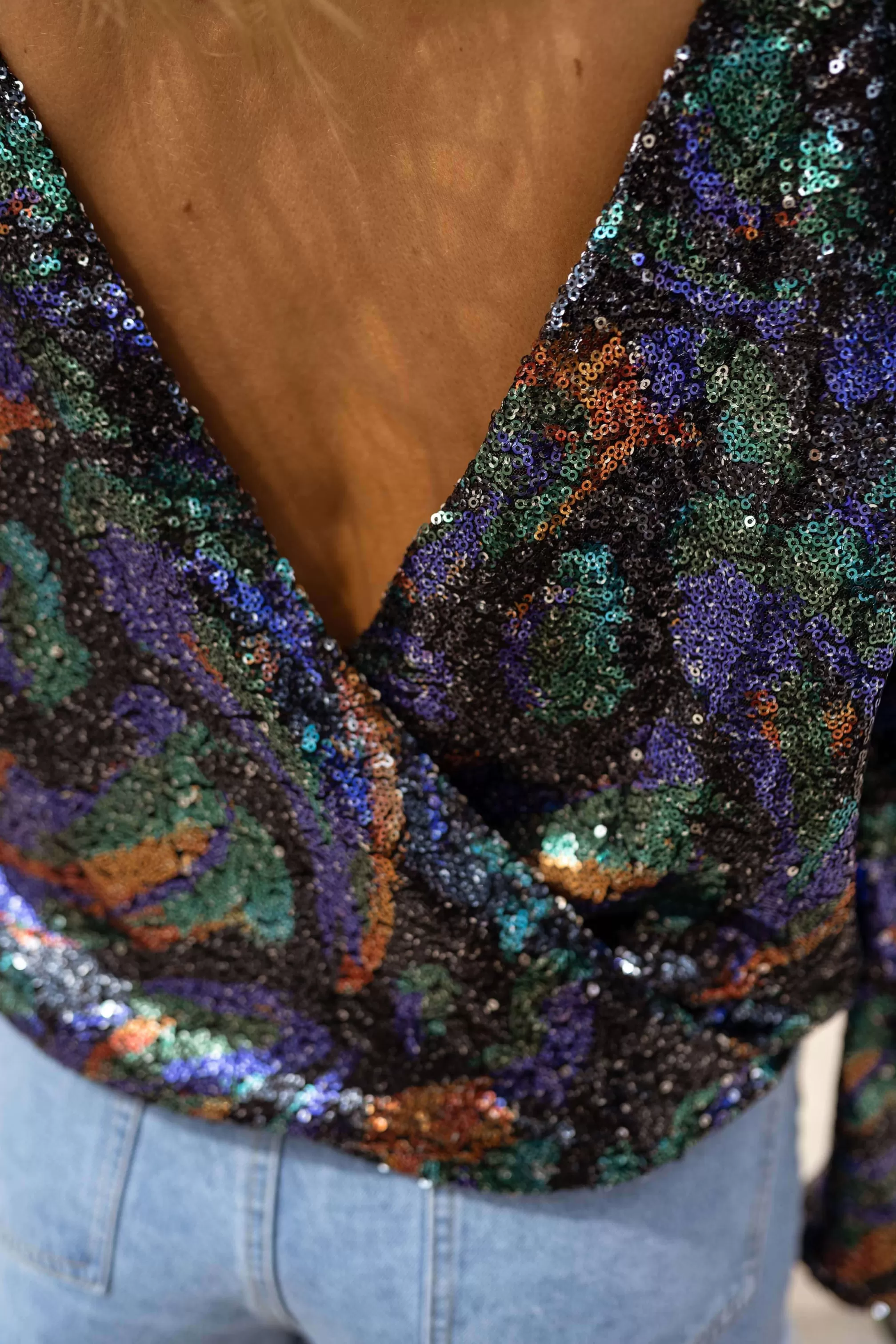 Selma Blouse - Colored Glitter - Creation-Easy Clothes Sale
