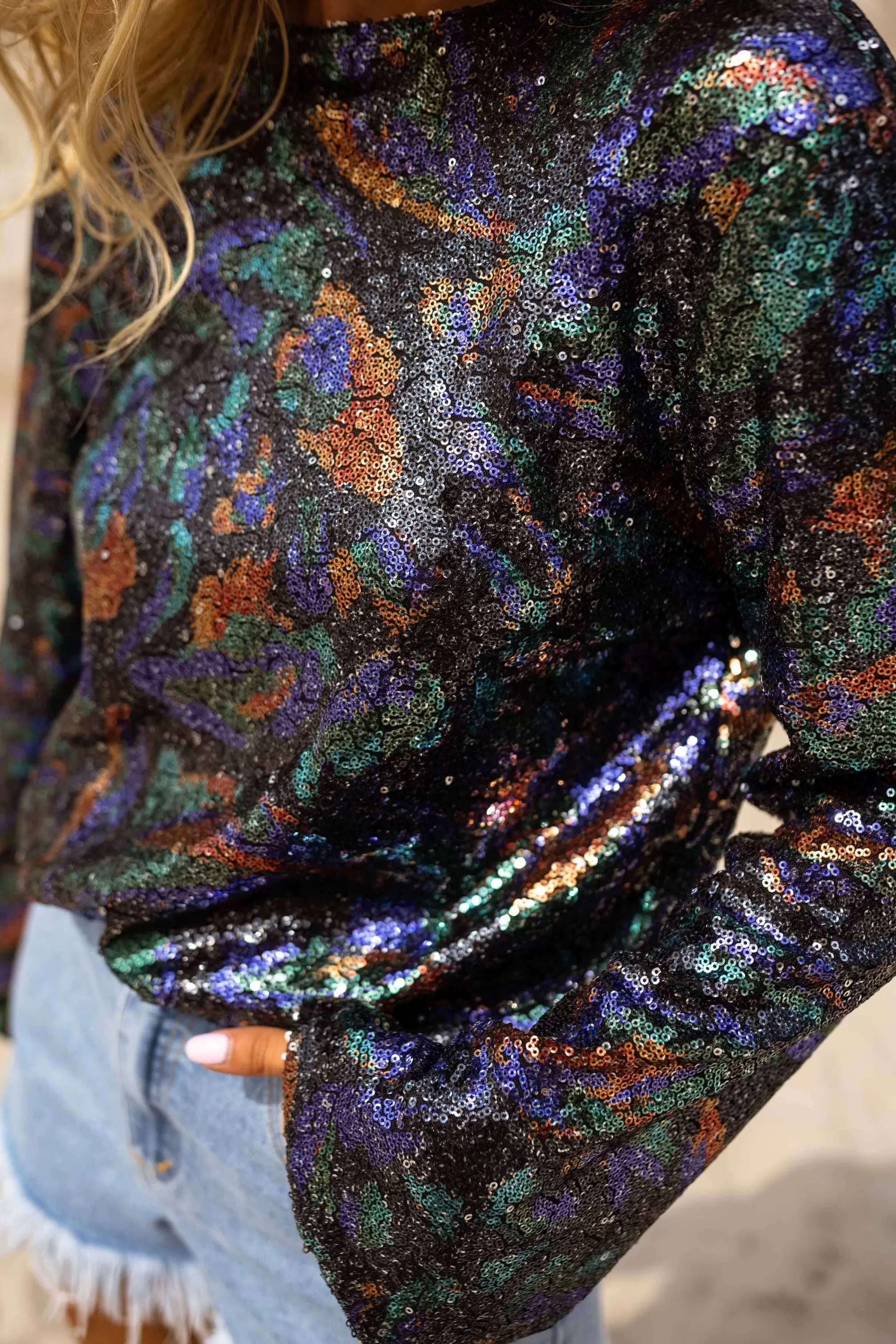 Selma Blouse - Colored Glitter - Creation-Easy Clothes Sale