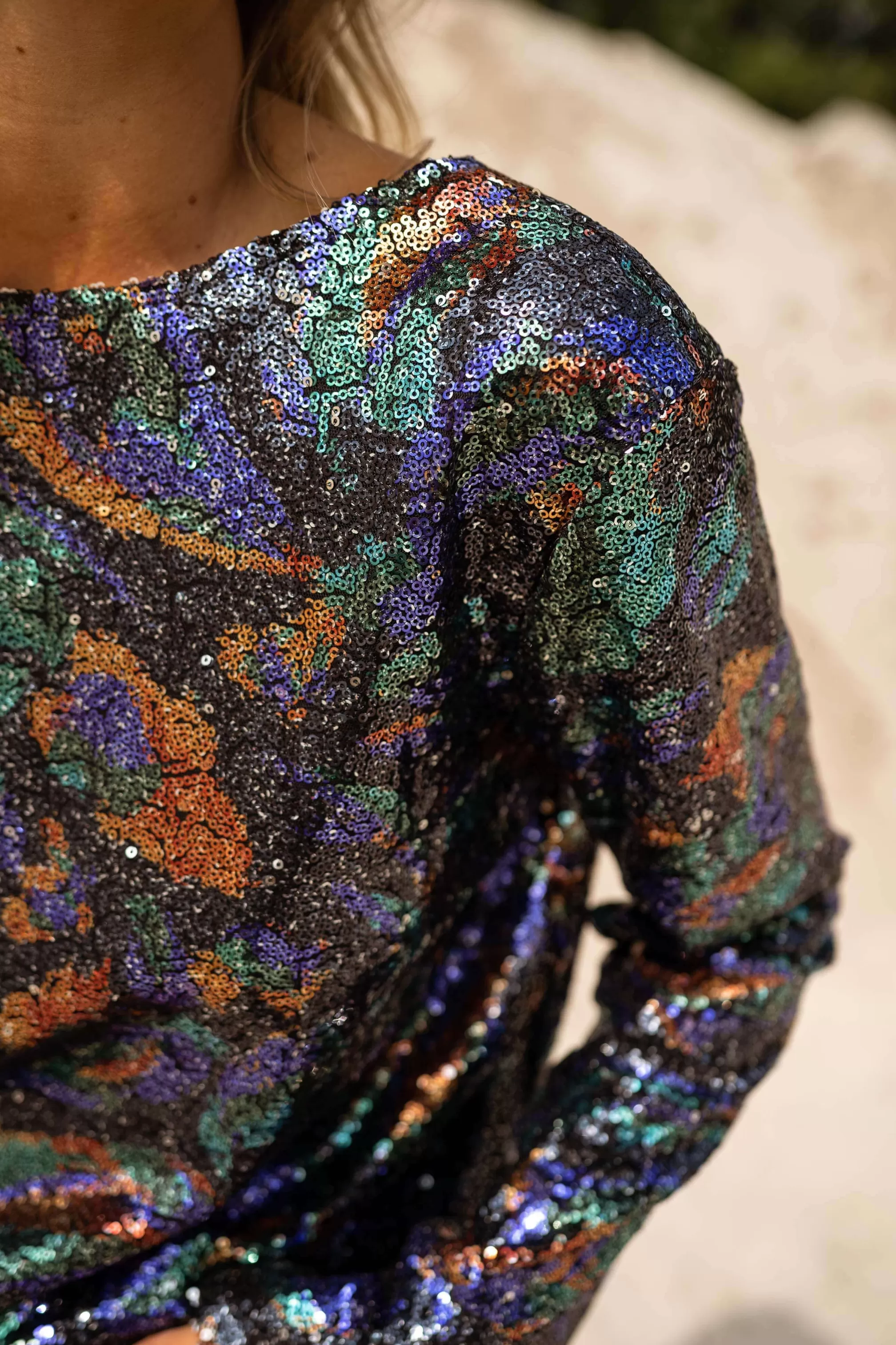 Selma Blouse - Colored Glitter - Creation-Easy Clothes Sale