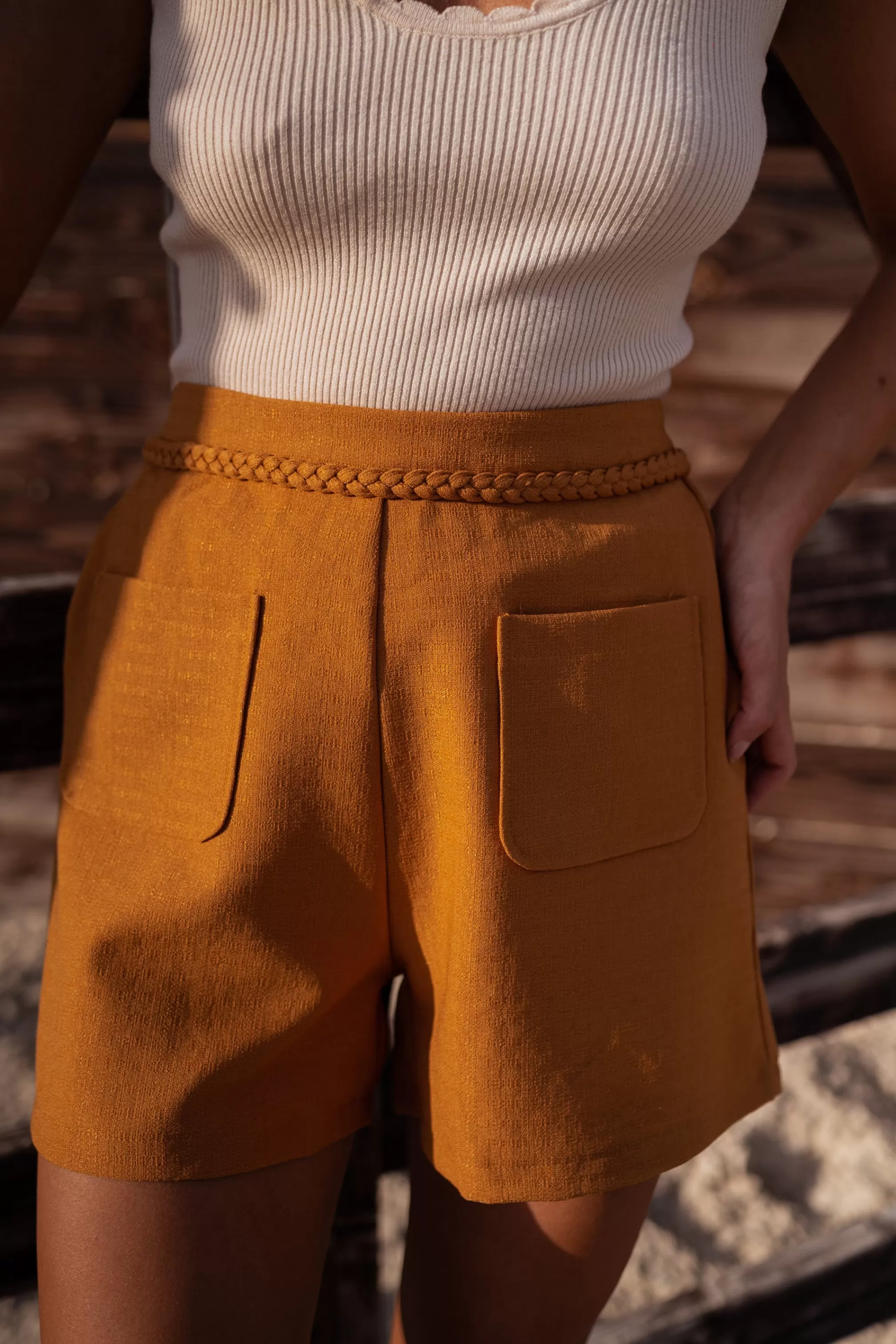 Shorts Tressy Brown - -Easy Clothes Online