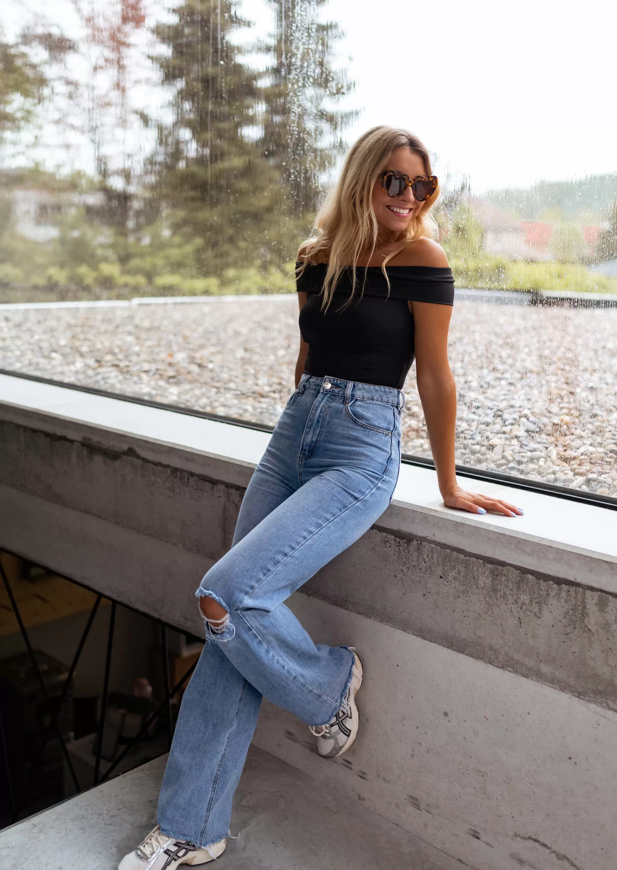 Sleeveless Bodysuit Soraya Black | Bodysuit Bardot Collar | Ready To-Porter Online | -Easy Clothes Cheap