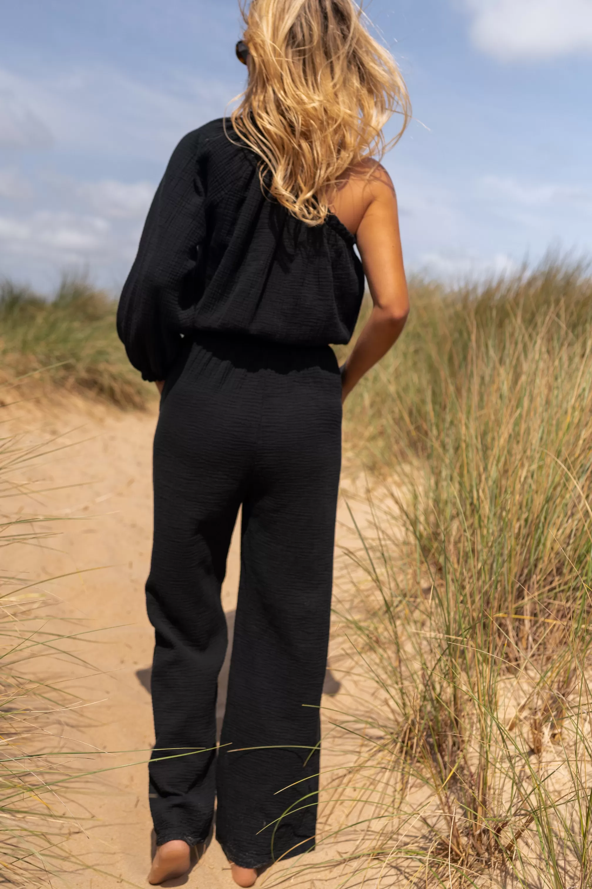 Suit Amadéo Black In CONTON GAUZE | Suit UNE SAND | Ready To-Porter Online | -Easy Clothes Best Sale