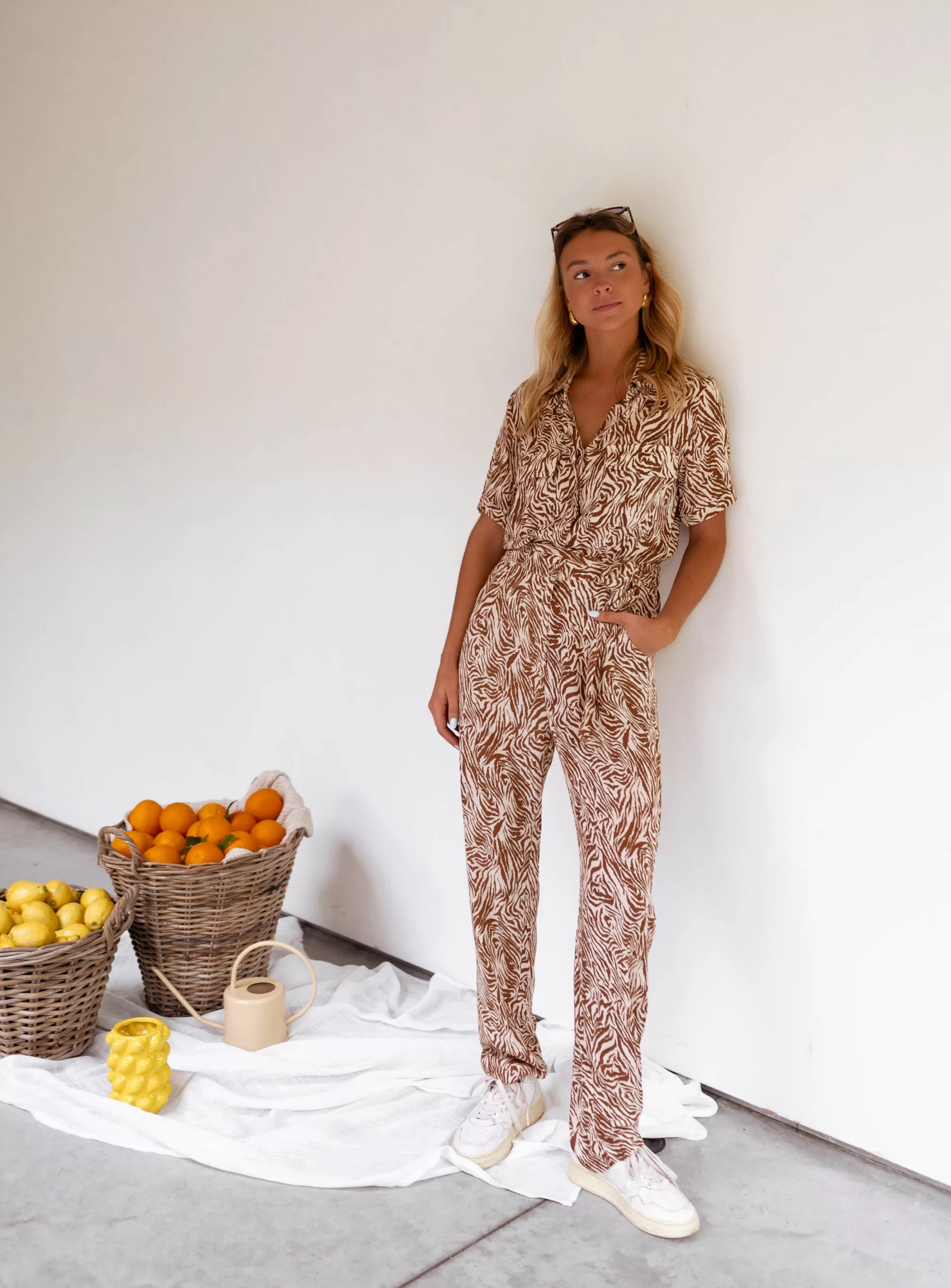 Suit Gabina Zebra Brunette And Beige | Suit Patterned | Ready To-Porter Online | -Easy Clothes Online