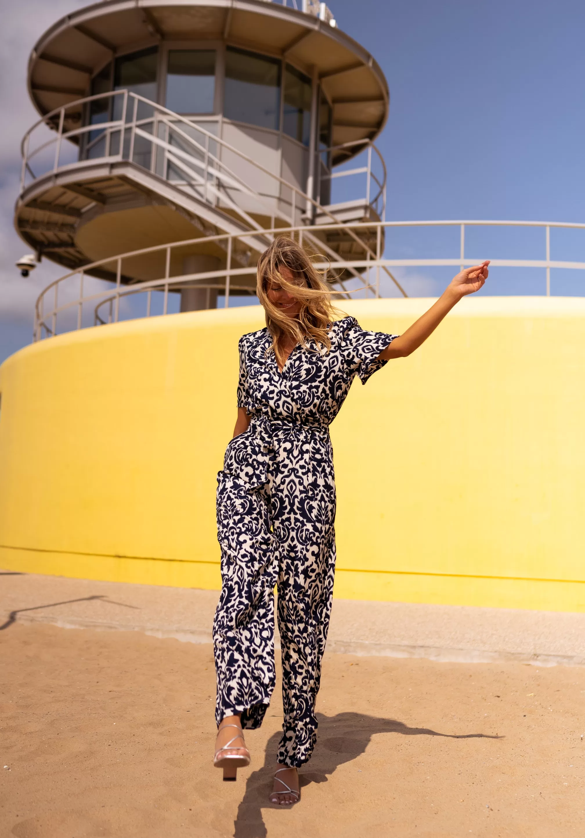 Suit Lea Ecru And Blue | Suit Short Sleeves | Ready To-Porter Online | -Easy Clothes Fashion