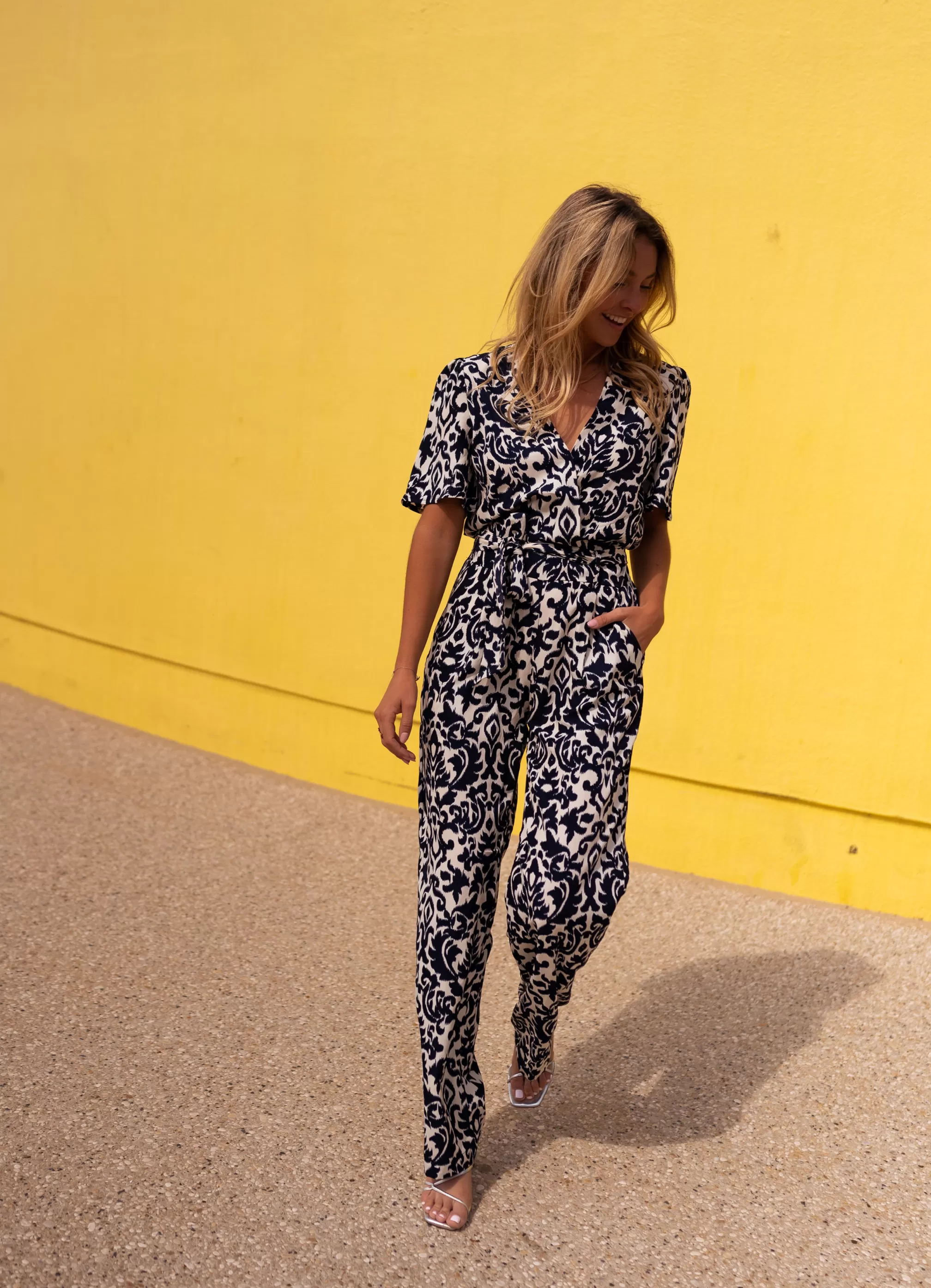 Suit Lea Ecru And Blue | Suit Short Sleeves | Ready To-Porter Online | -Easy Clothes Fashion