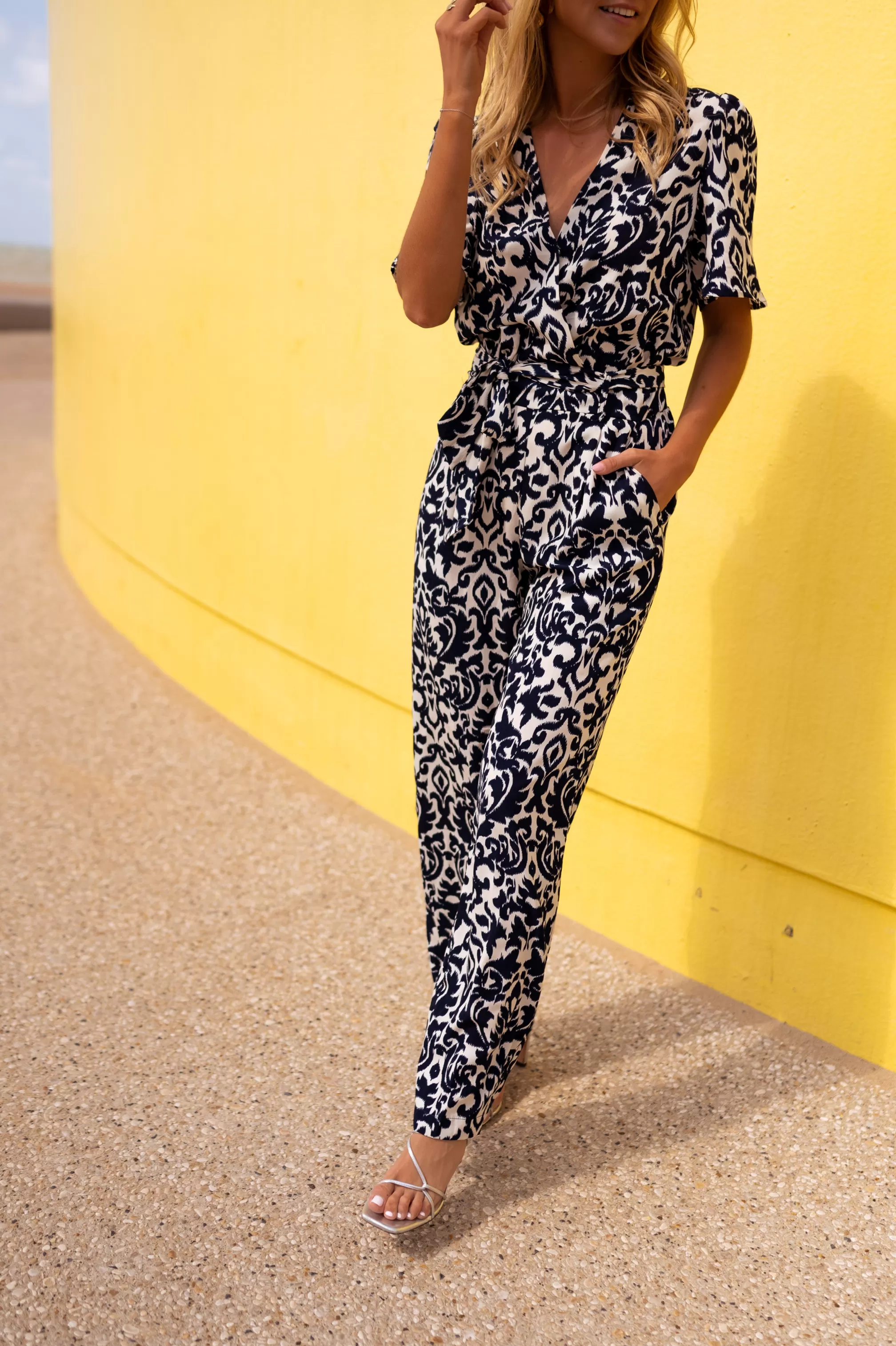 Suit Lea Ecru And Blue | Suit Short Sleeves | Ready To-Porter Online | -Easy Clothes Fashion