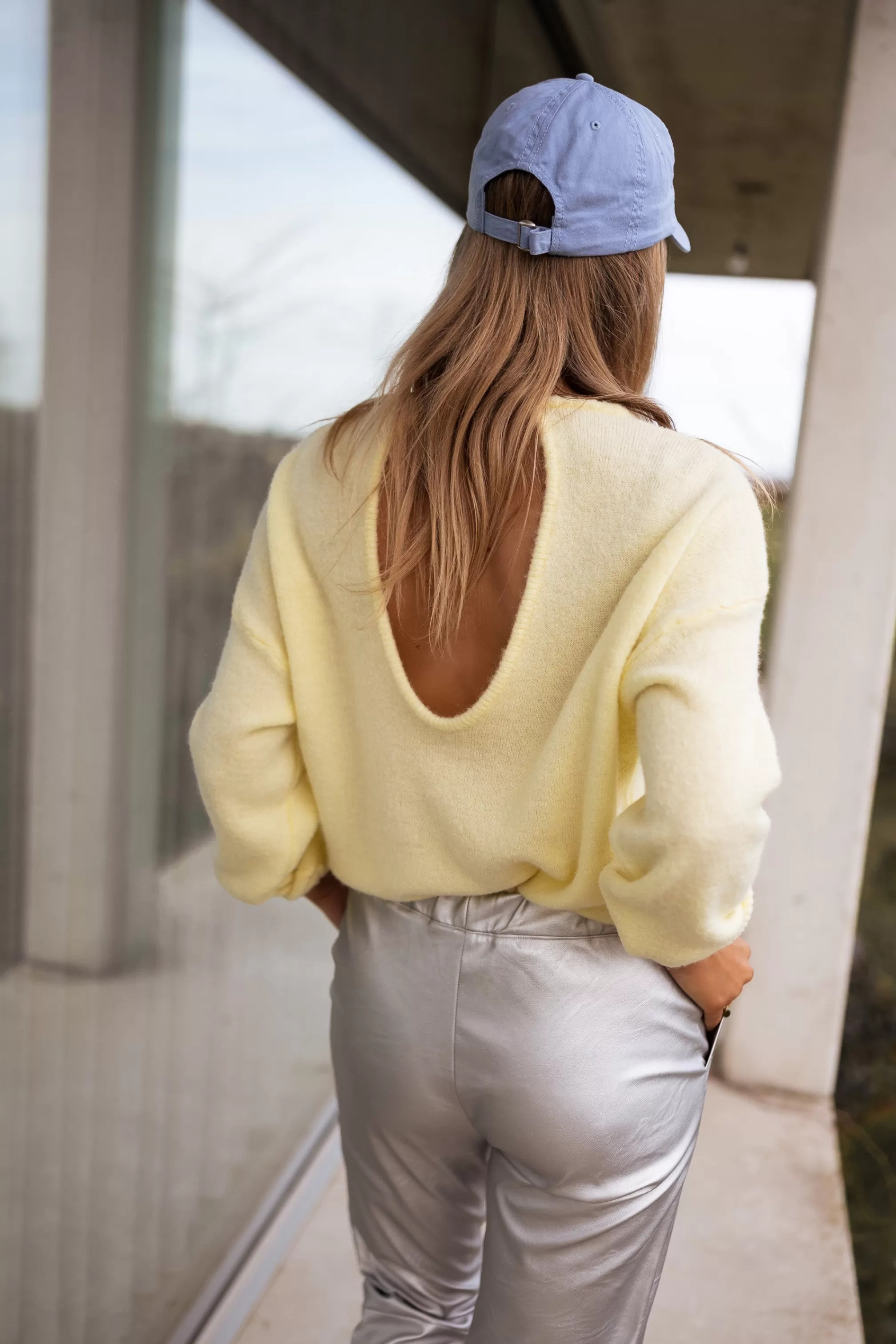 Sweater Hélo Jaune | Sweater Yellow In Meshes | Ready To-Porter Online | -Easy Clothes Cheap
